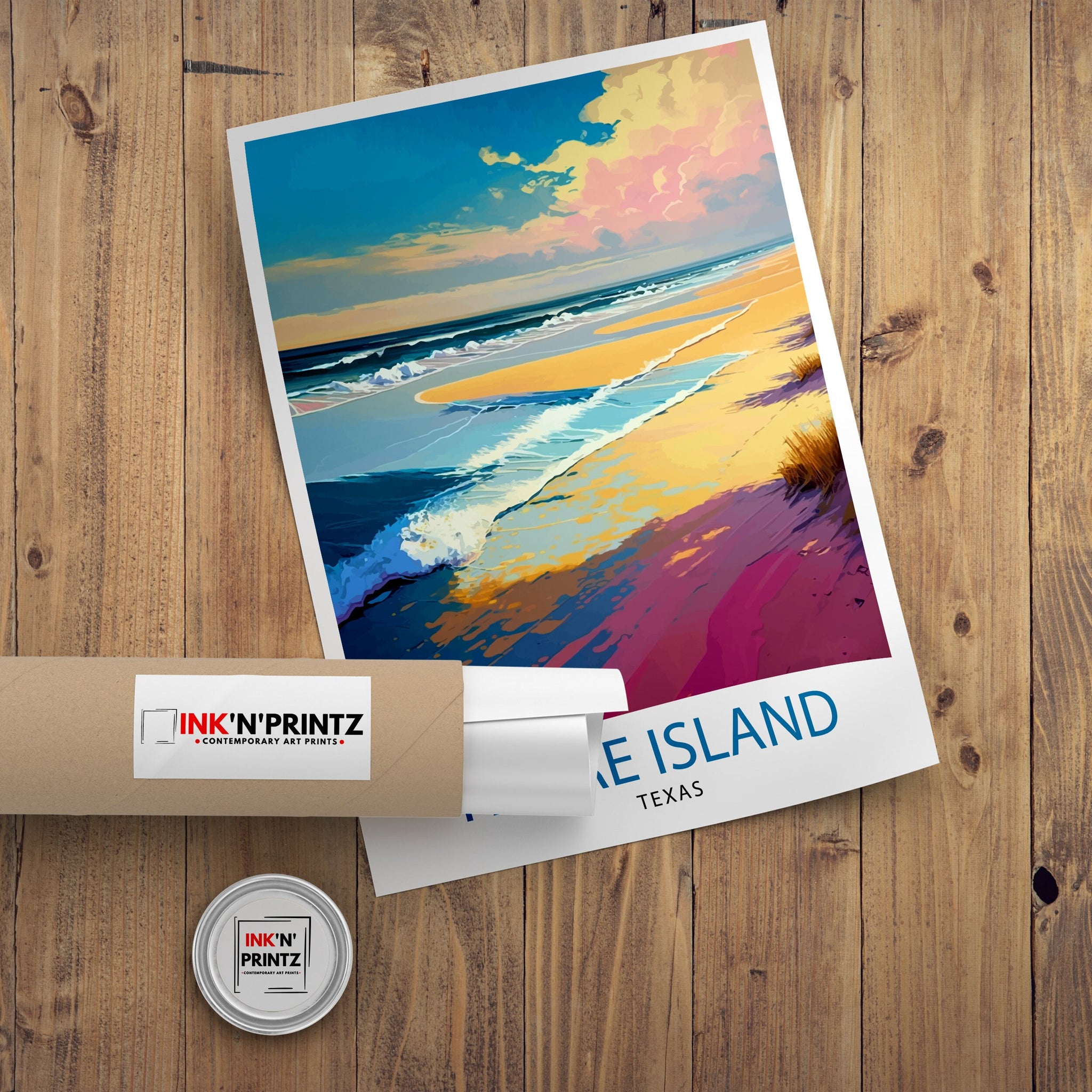 Padre Island Travel Print| South Padre Island Wall Decor South Padre Island Poster Texas Travel Prints South Padre Island Art Print