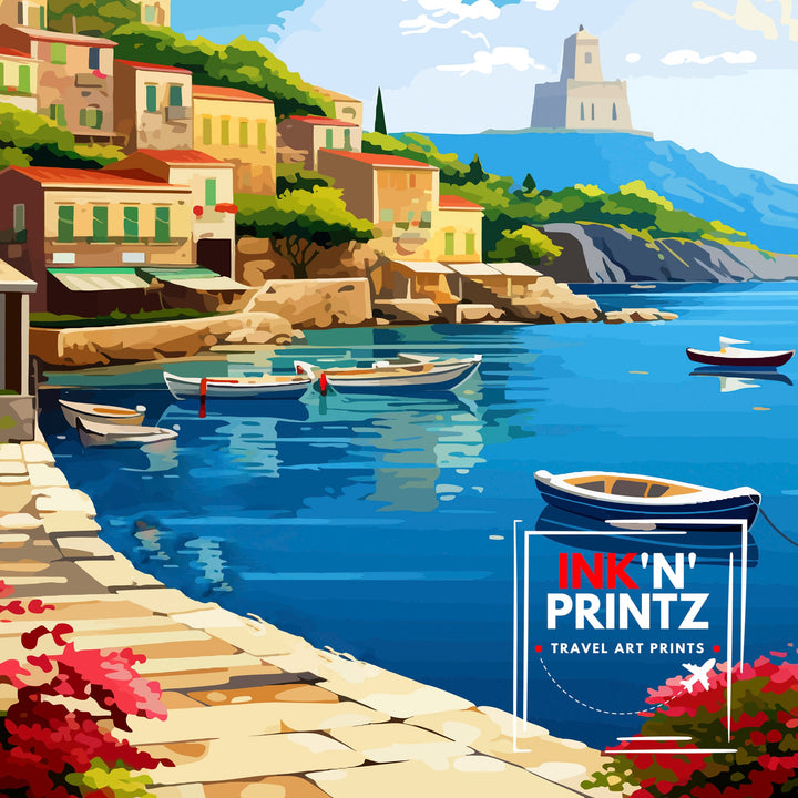 Corfu Greece Travel Poster Corfu