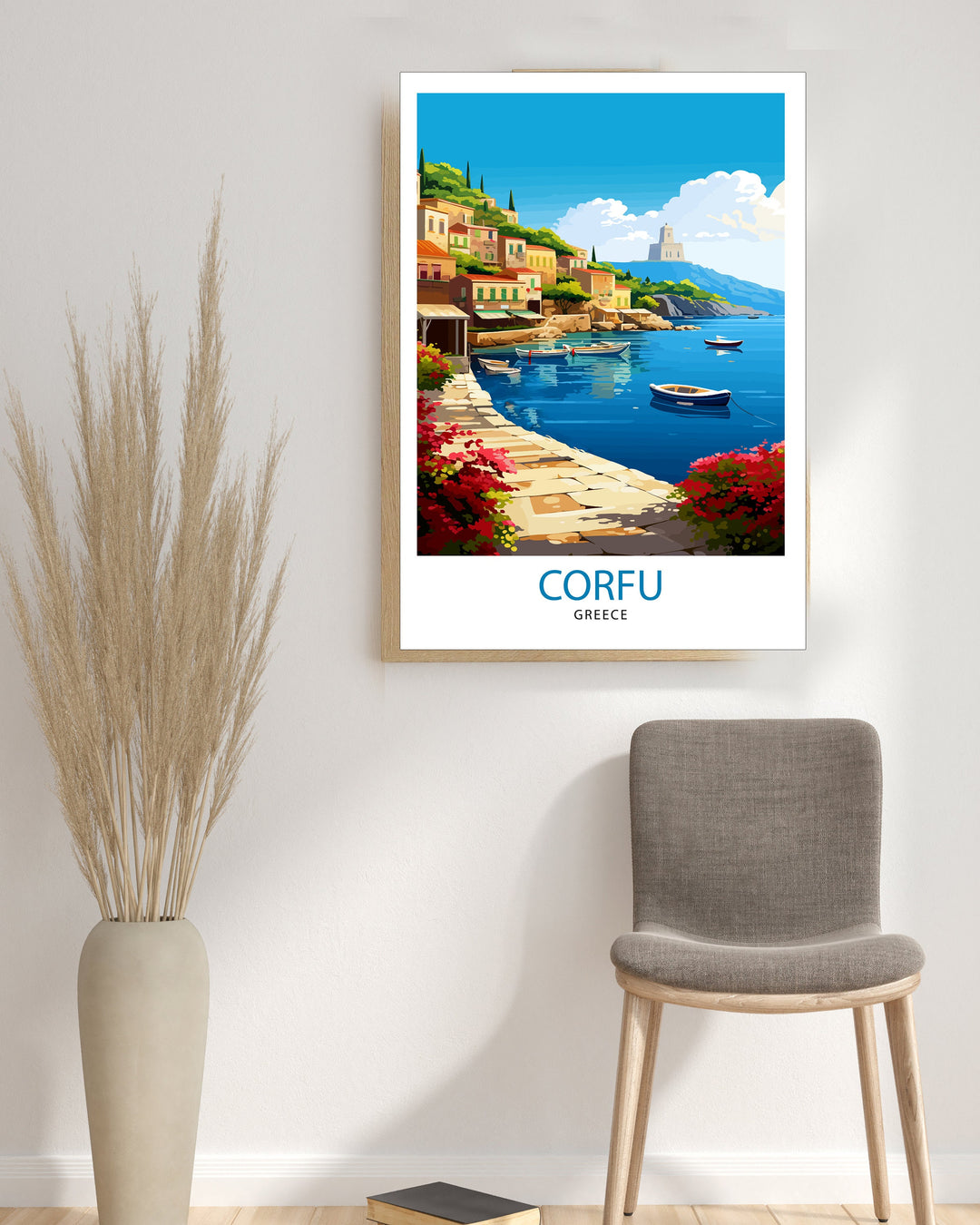 Corfu Greece Travel Poster Corfu