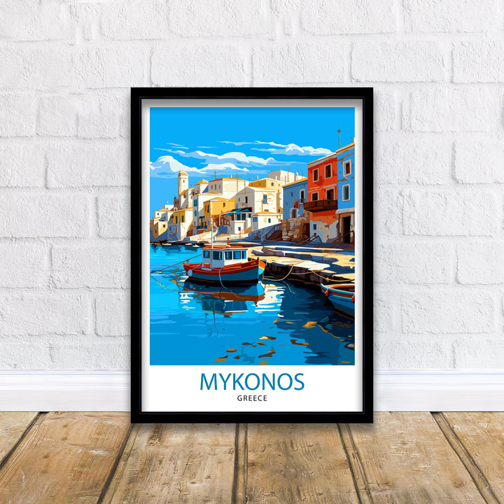 Mykonos Greece Travel Poster Mykonos