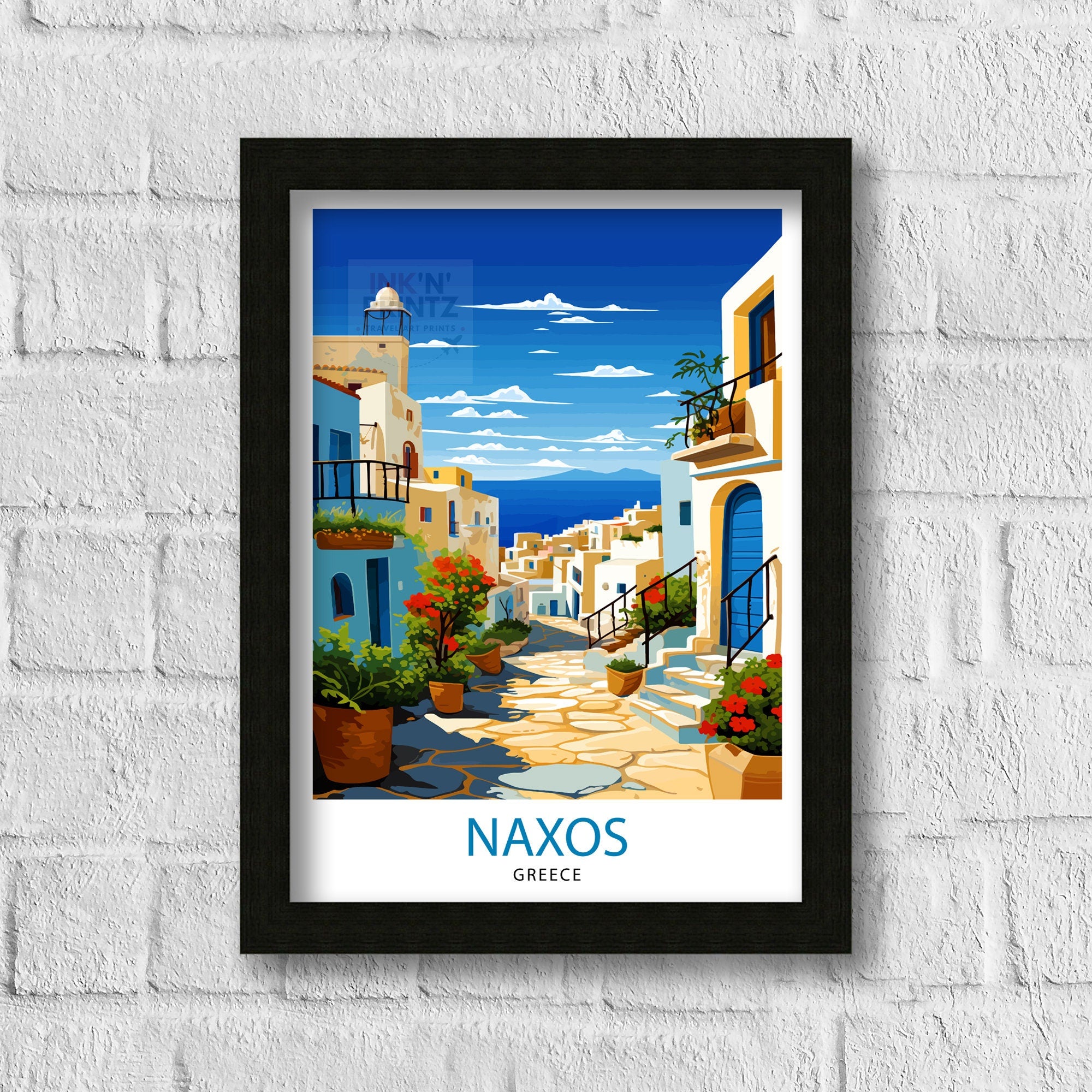 Rhodes Greece Travel Print Rhodes Wall Decor Greek Island Poster Rhodes Travel Prints Rhodes Island Art Print Rhodes Illustration Greece
