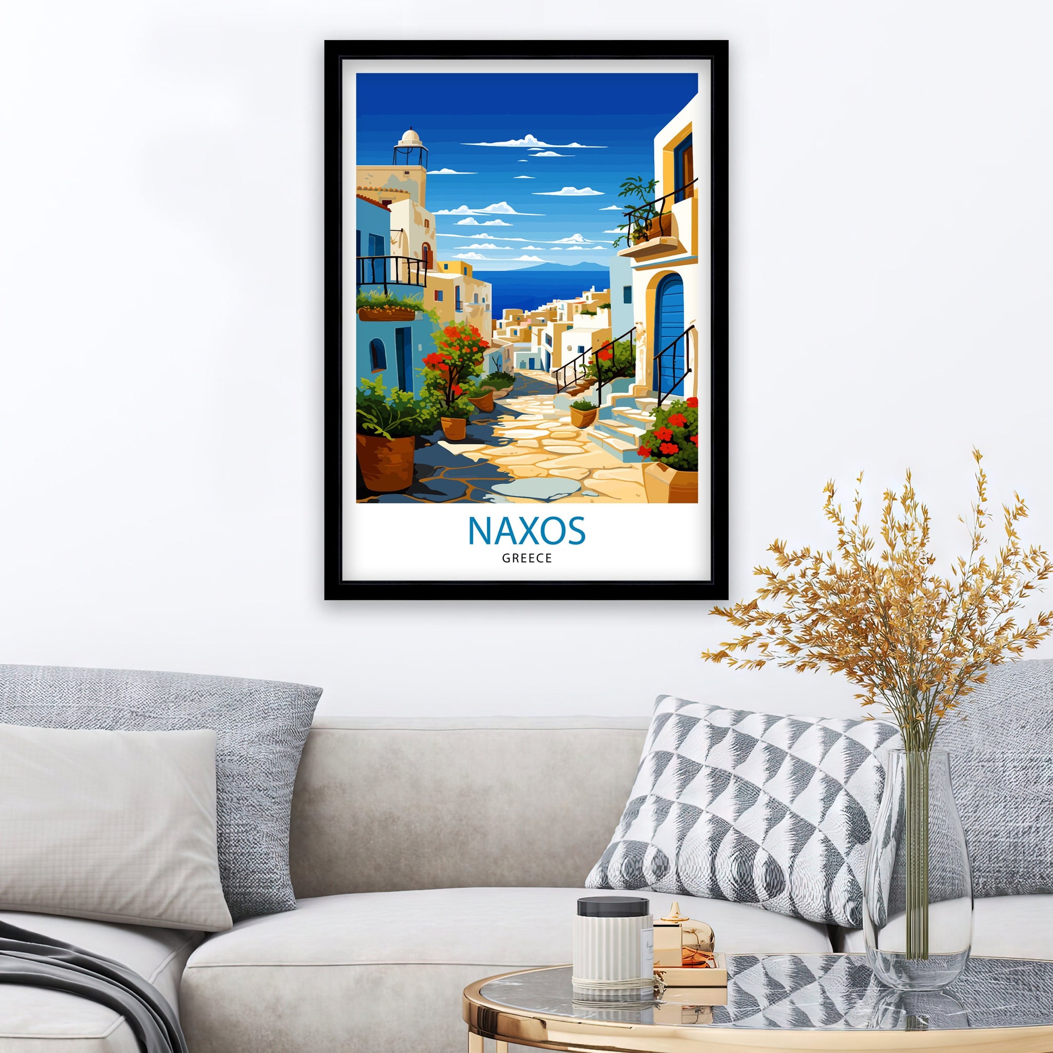 Rhodes Greece Travel Print Rhodes Wall Decor Greek Island Poster Rhodes Travel Prints Rhodes Island Art Print Rhodes Illustration Greece
