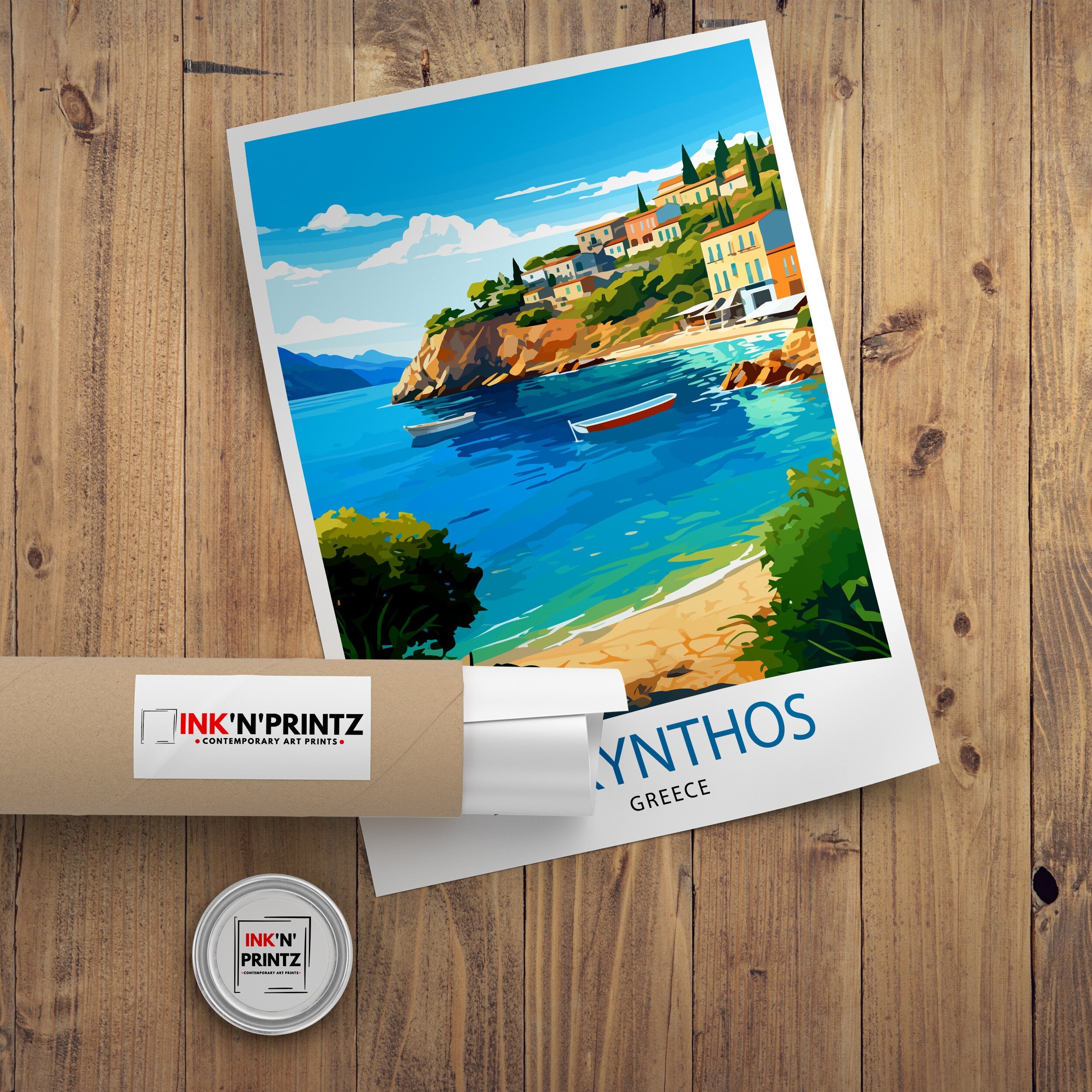 Zakynthos Greece Travel Print Zakynthos Wall Decor Greek Island Poster Zakynthos Travel Prints Zakynthos Art Print Zakynthos Illustration
