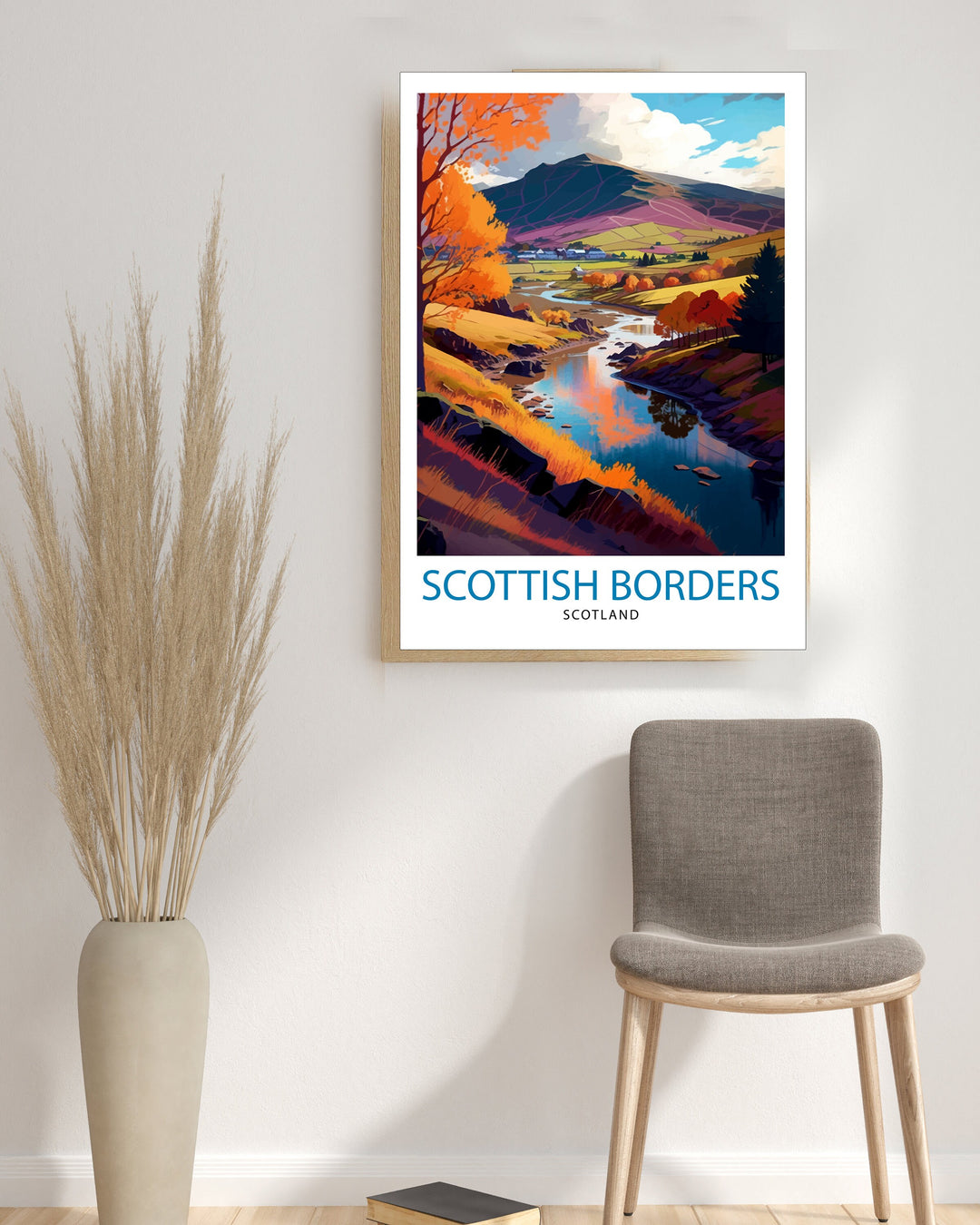 Scottish Borders Travel Poster Scottish Borders