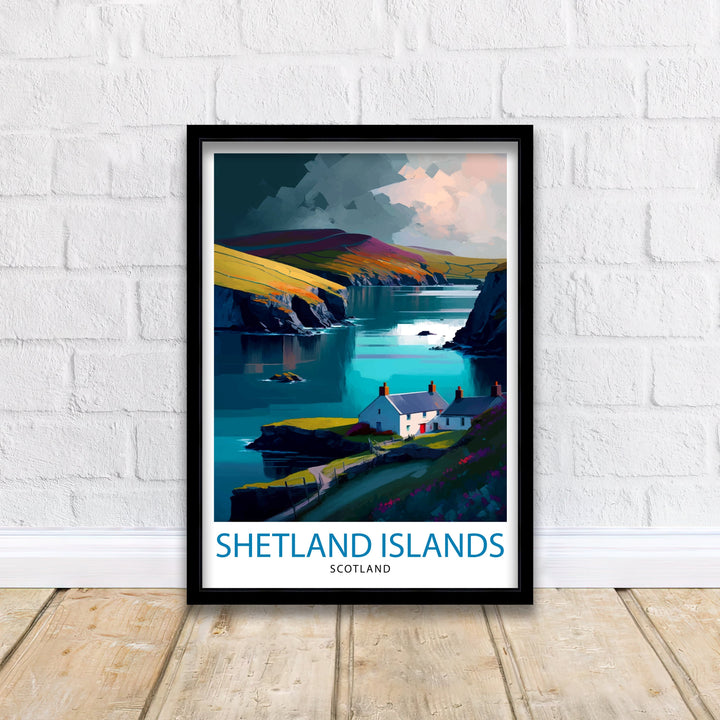 Shetland Islands Travel Poster Shetland