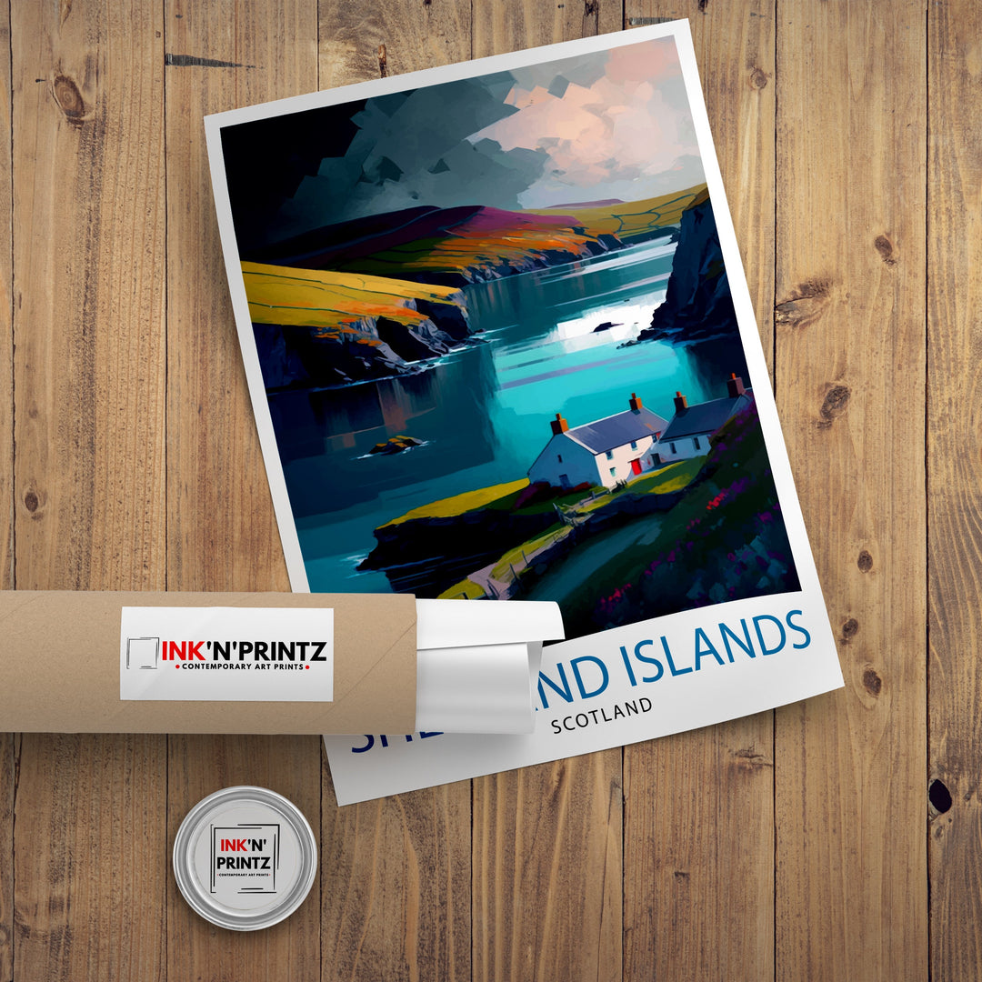 Shetland Islands Travel Poster Shetland