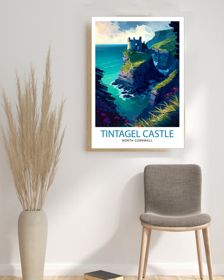 Tintagel Castle Travel Poster Tintagel