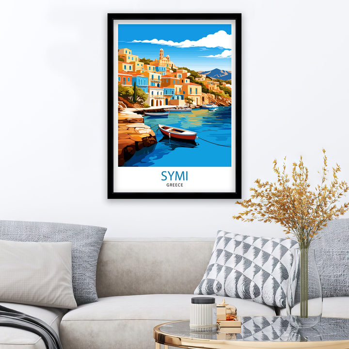 Symi Greece Travel Poster Symi Island