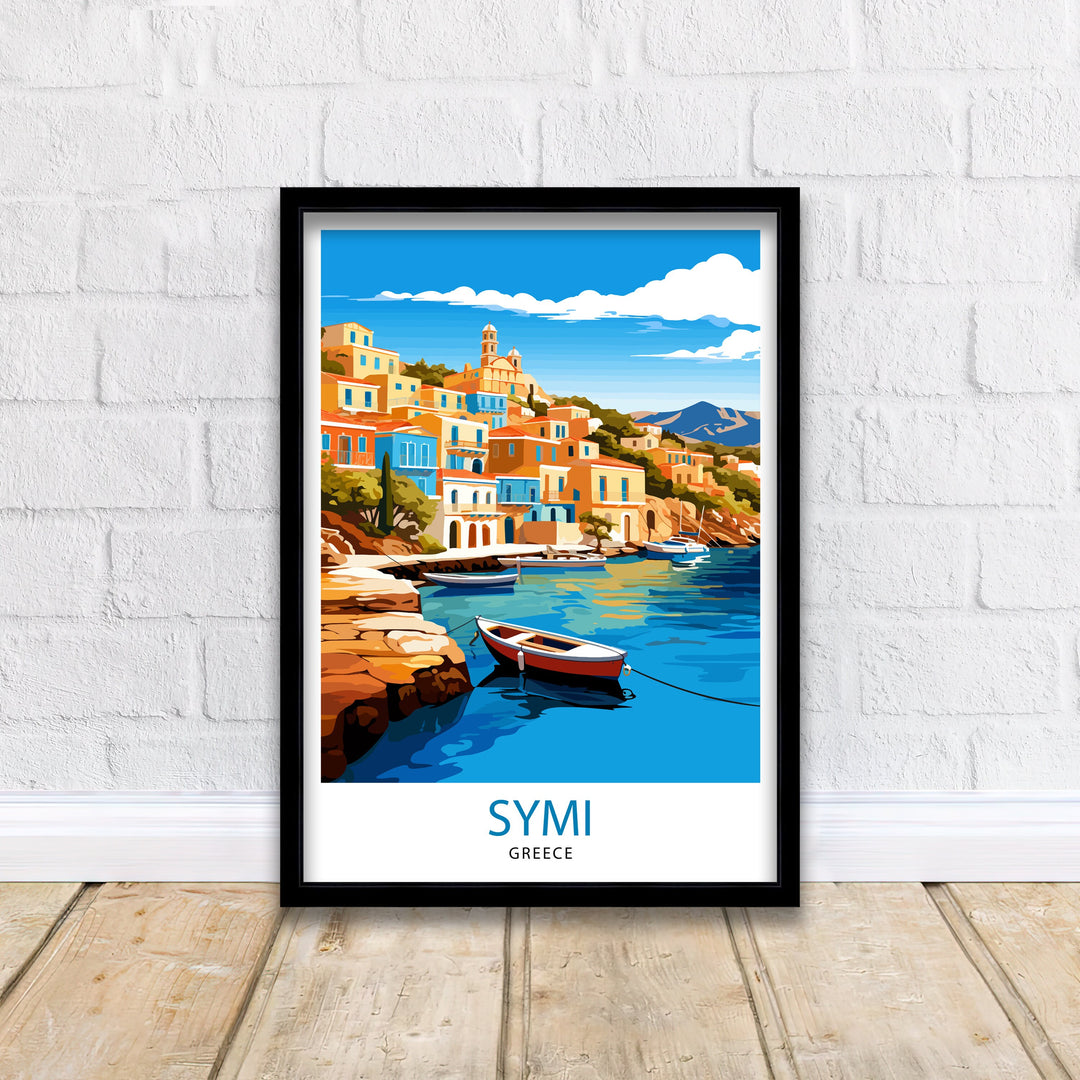 Symi Greece Travel Poster Symi Island