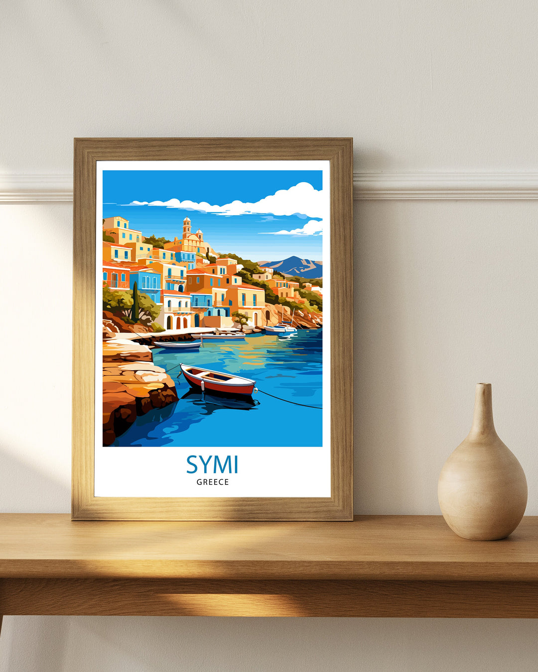 Symi Greece Travel Poster Symi Island