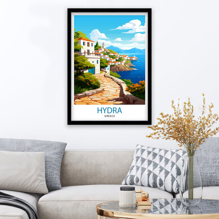 Hydra Greece Travel Poster Hydra Island