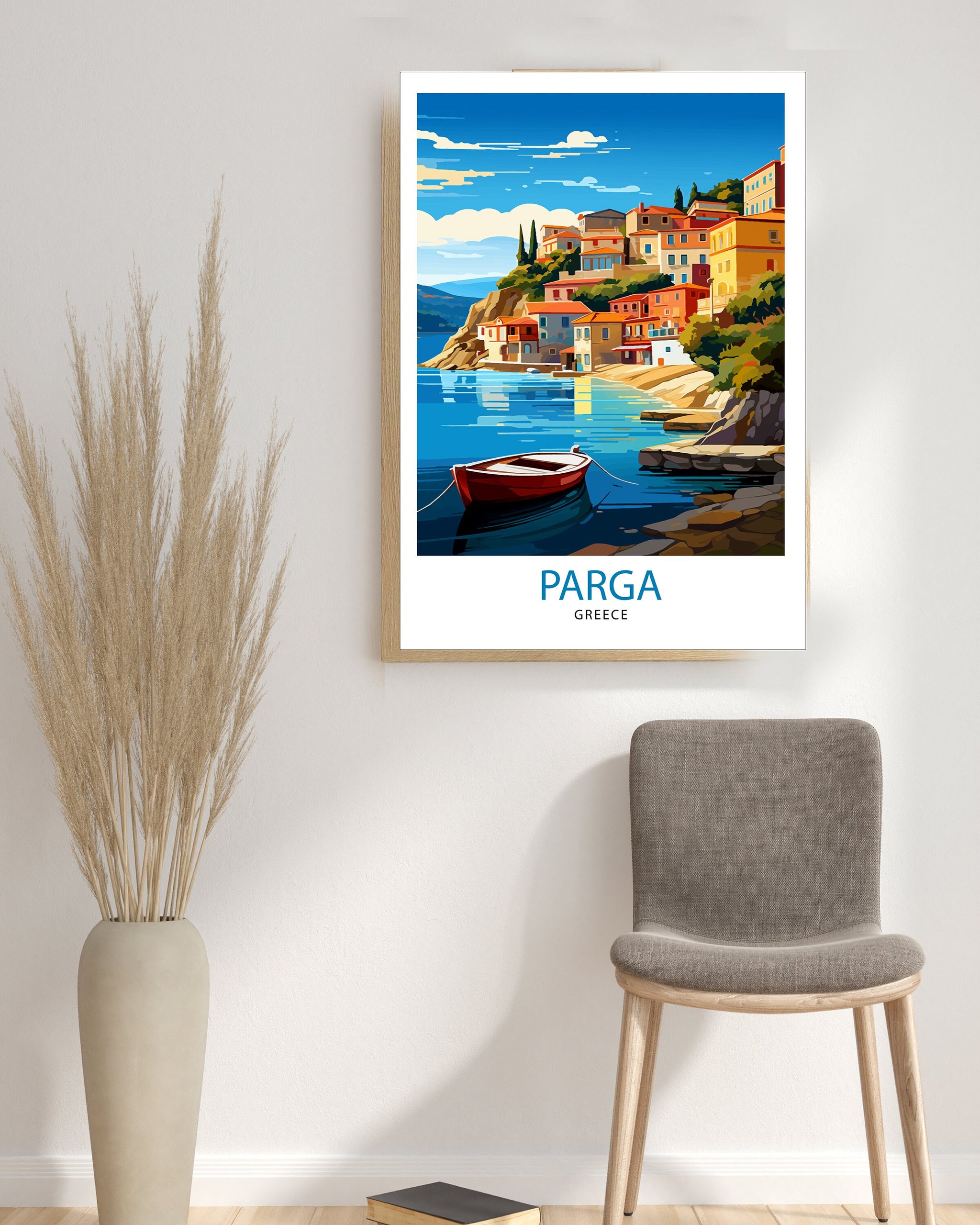 Parga Greece Travel Print Parga Wall Decor Parga Poster Greece Travel Prints Parga Art Print Parga Illustration Parga Wall Art Greece Print