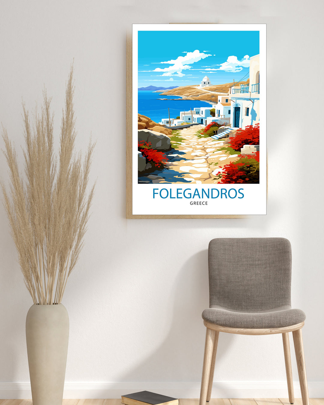 Folegandros Greece Travel Poster Folegandros Island