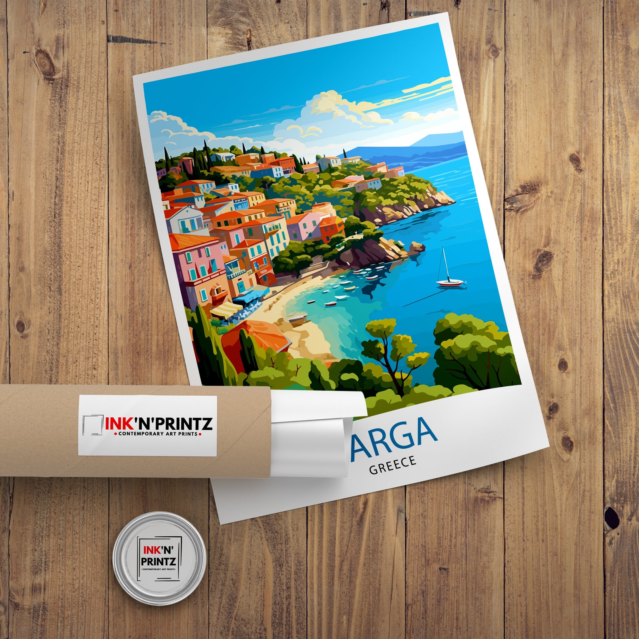 Parga Greece Travel Print Parga Wall Decor Parga Poster Greece Travel Prints Parga Art Print Parga Illustration Parga Wall Art