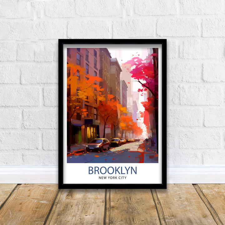 Brooklyn New York City Travel Poster