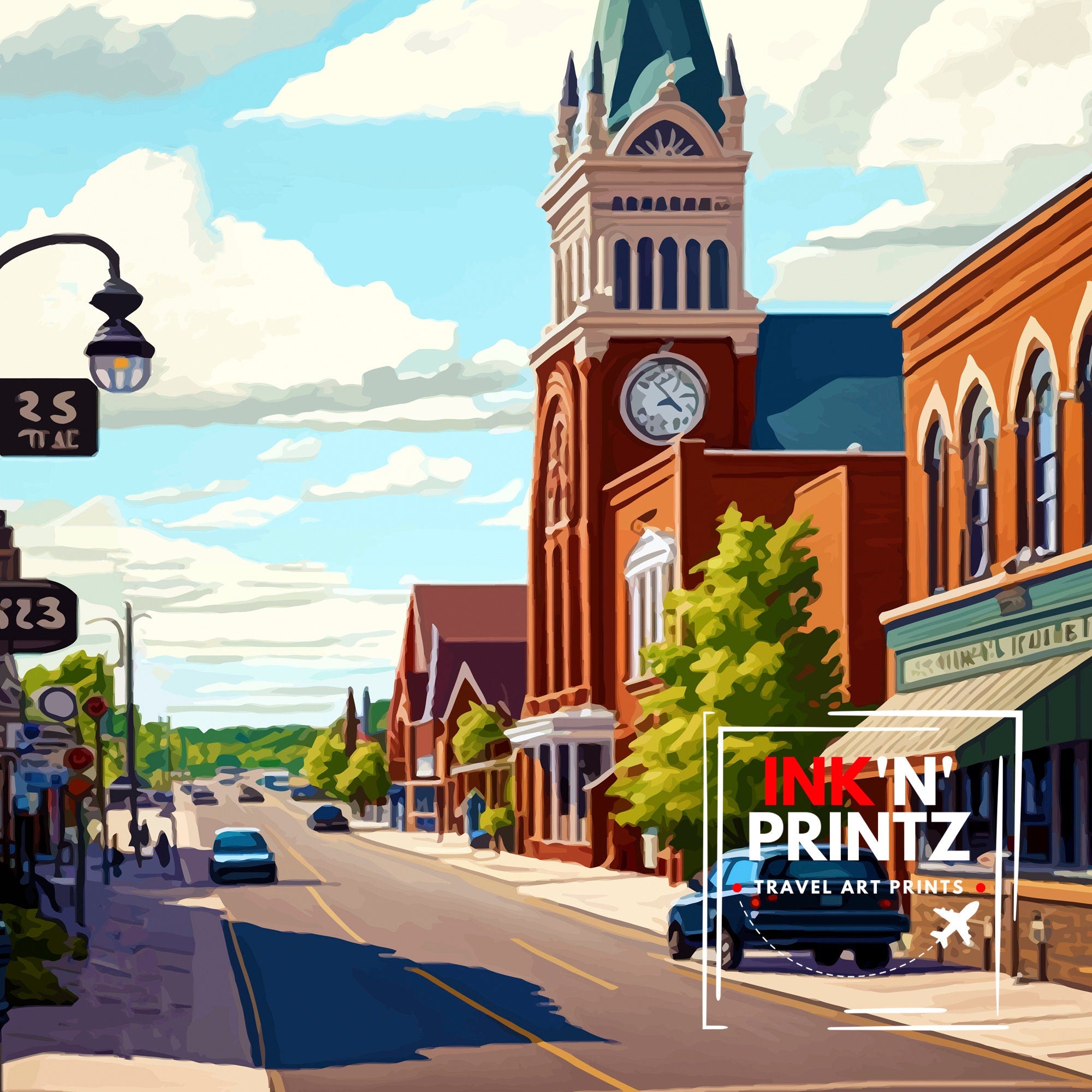 Collingwood Ontario Travel Print Collingwood Wall Decor Collingwood Poster Ontario Travel Prints Collingwood Art Print Collingwood