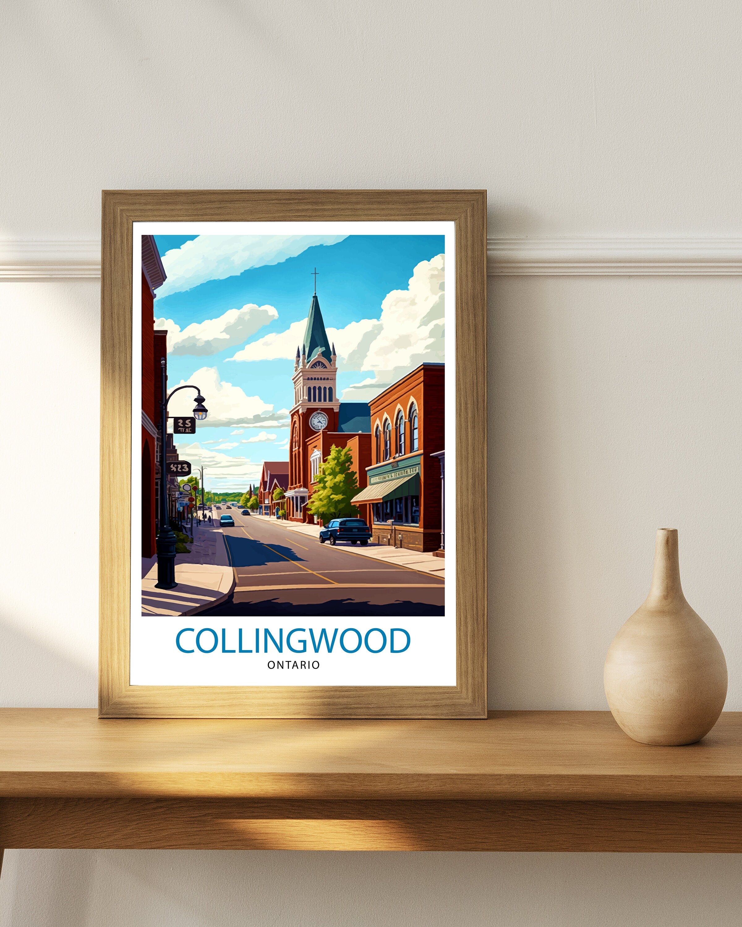 Collingwood Ontario Travel Print Collingwood Wall Decor Collingwood Poster Ontario Travel Prints Collingwood Art Print Collingwood