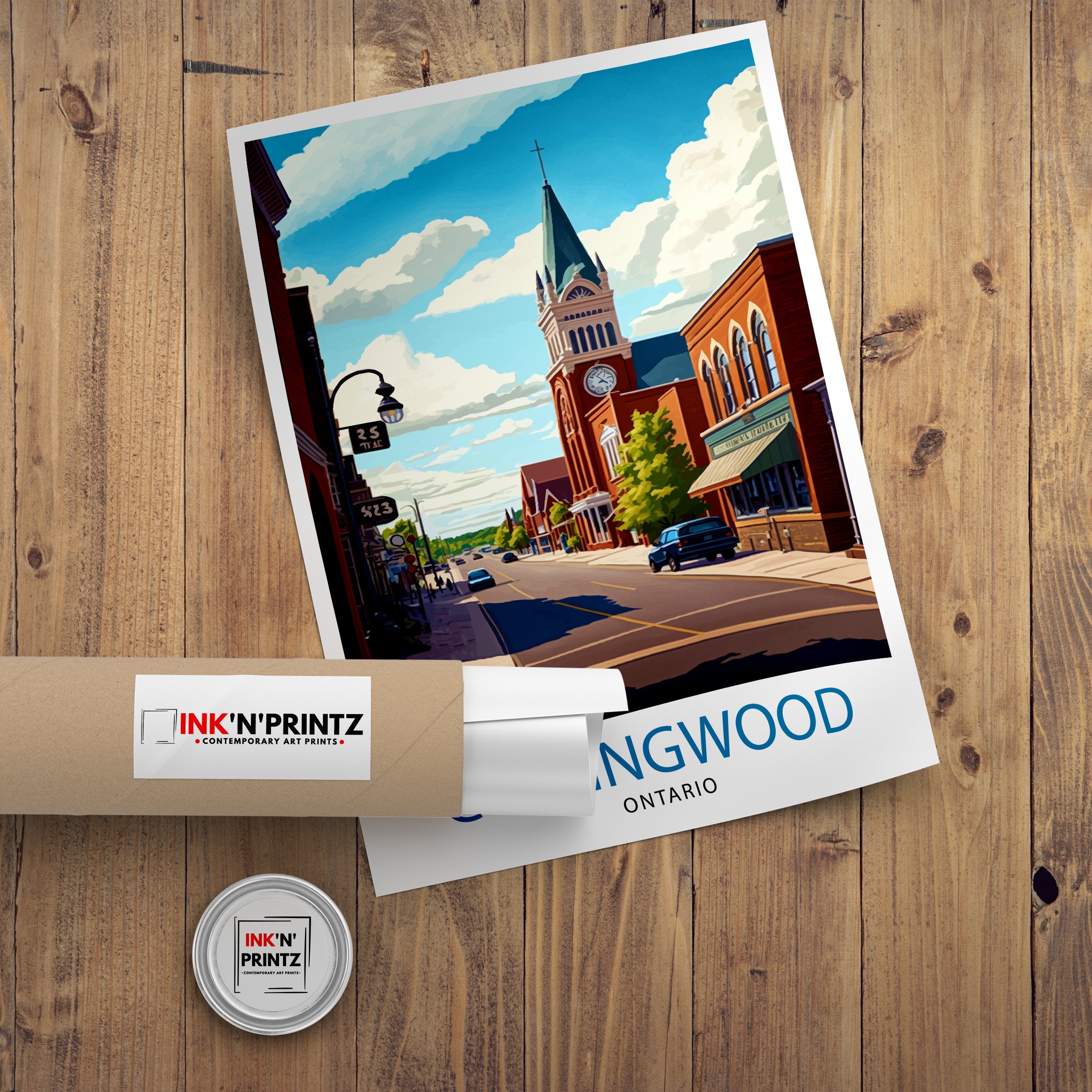 Collingwood Ontario Travel Print Collingwood Wall Decor Collingwood Poster Ontario Travel Prints Collingwood Art Print Collingwood
