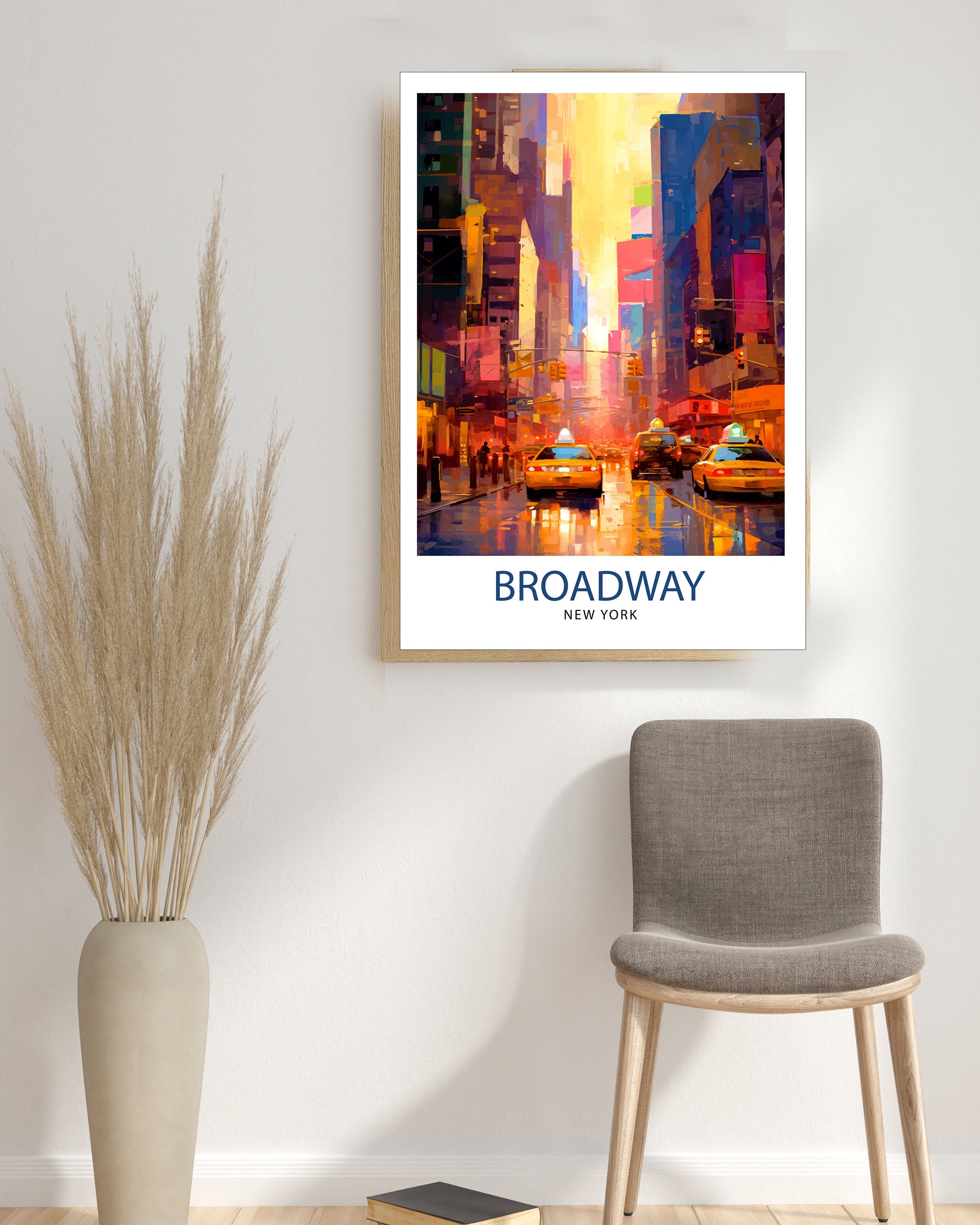 Broadway New York City Travel Print| Broadway Wall Decor Broadway Poster NYC Travel Prints Broadway Art Print New York City Illustration