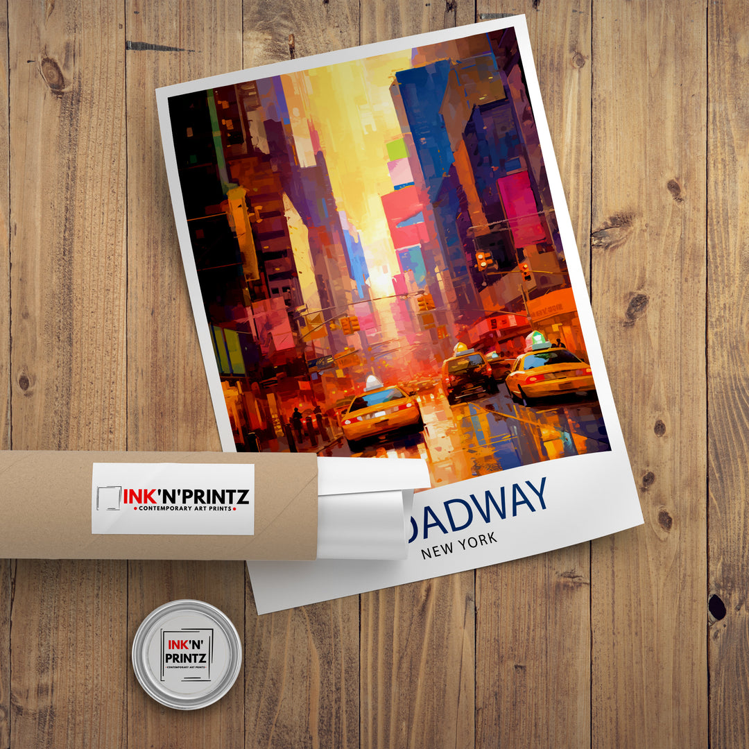 Broadway New York City Travel Poster