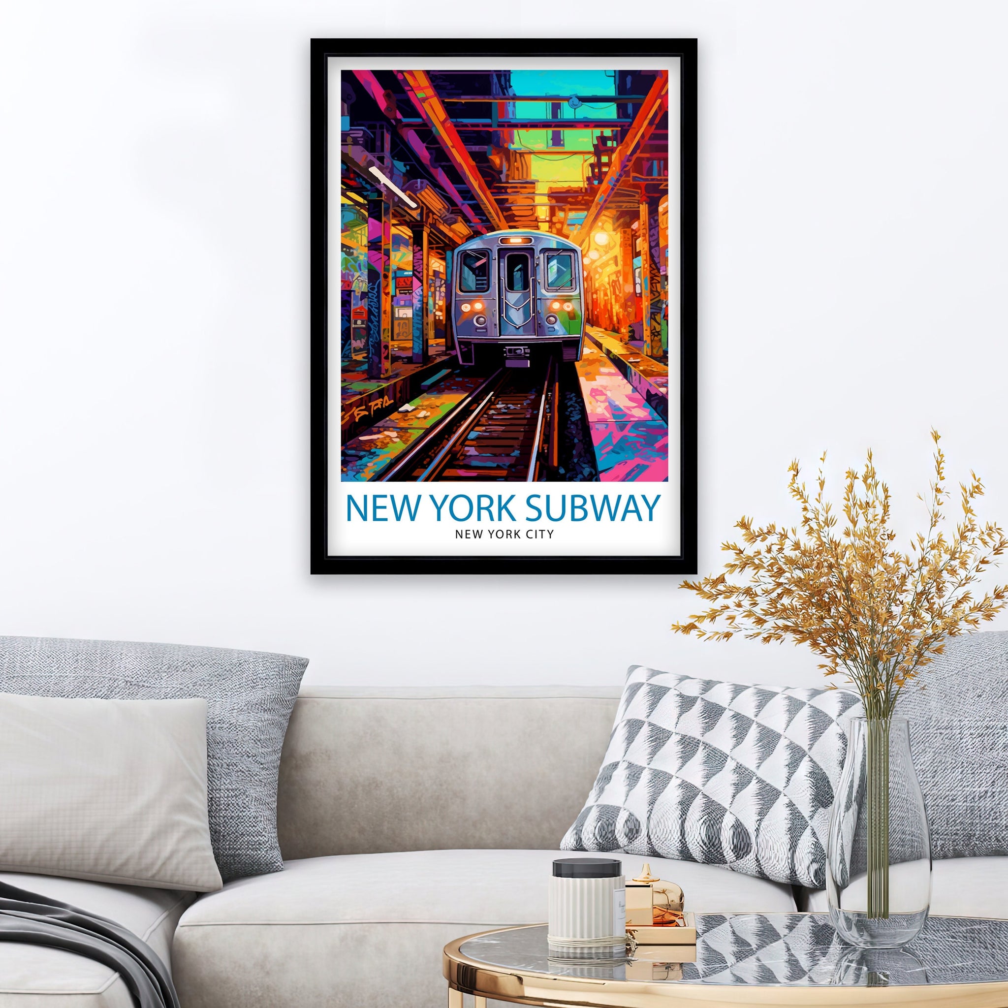 New York Subway Print| NYC Subway Wall Decor New York City Subway Poster Urban Travel Prints New York Subway Art Print Subway Map