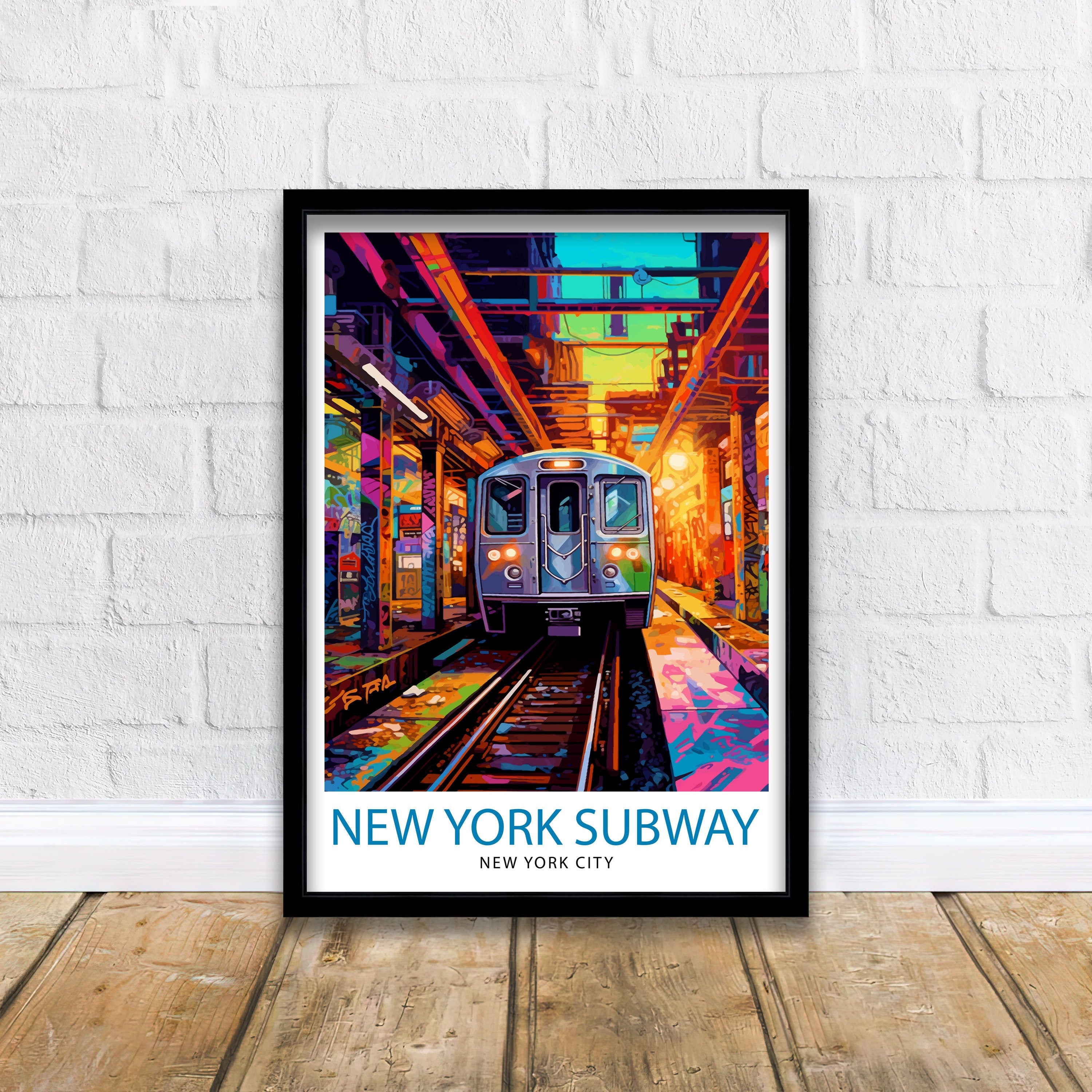 New York Subway Print| NYC Subway Wall Decor New York City Subway Poster Urban Travel Prints New York Subway Art Print Subway Map