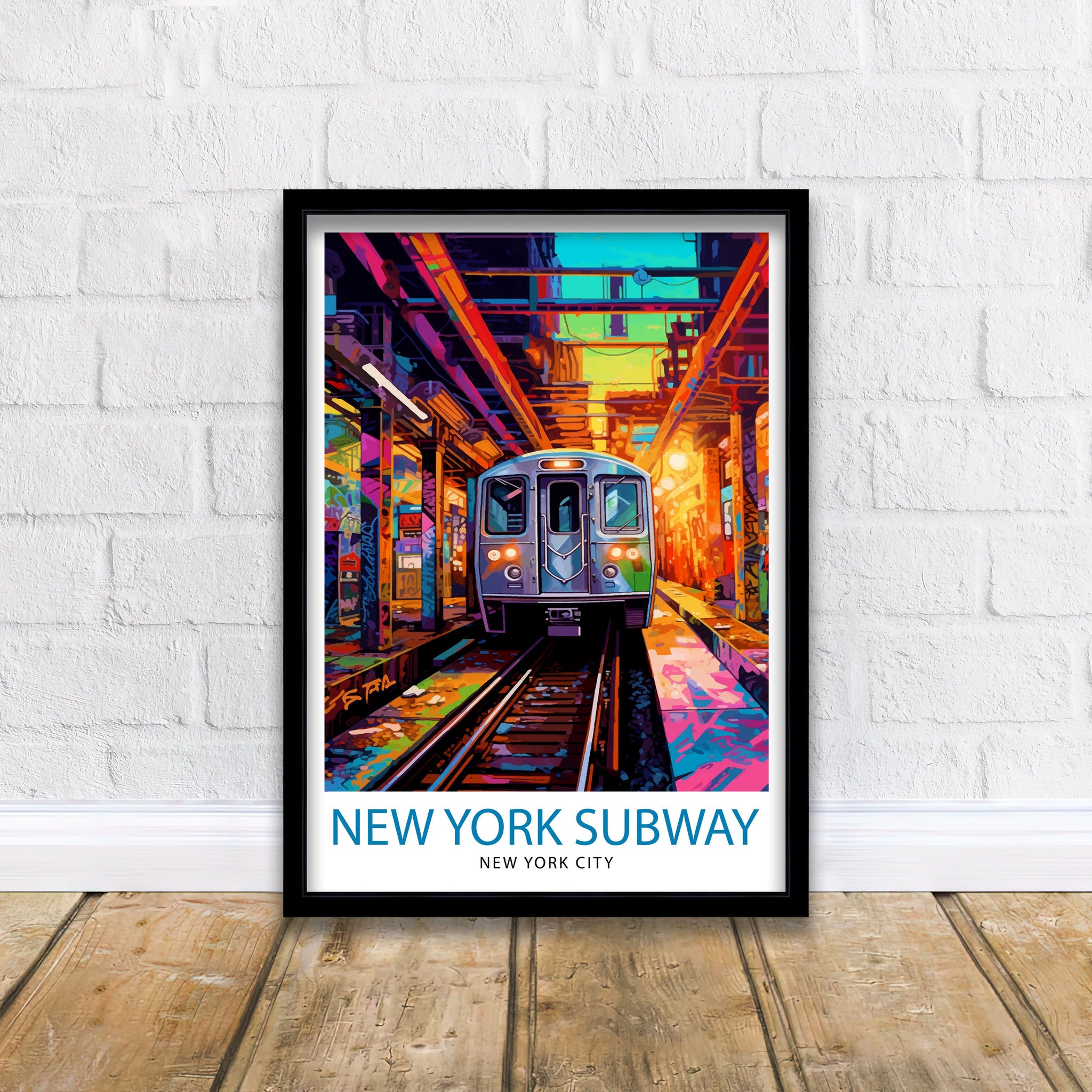New York Subway Print| NYC Subway Wall Decor New York City Subway Poster Urban Travel Prints New York Subway Art Print Subway Map