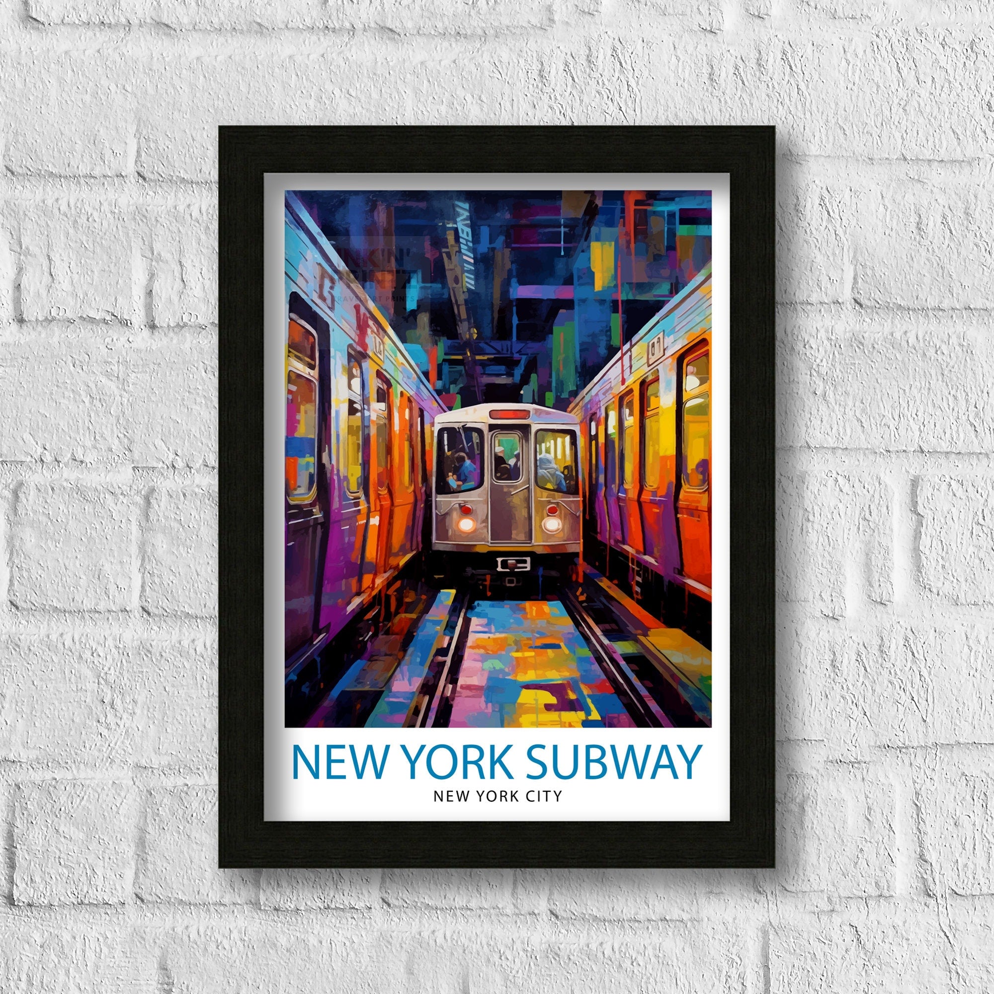 New York Subway Print| NYC Subway Wall Decor New York City Subway Poster Urban Travel Prints New York Subway Art Print Subway Map