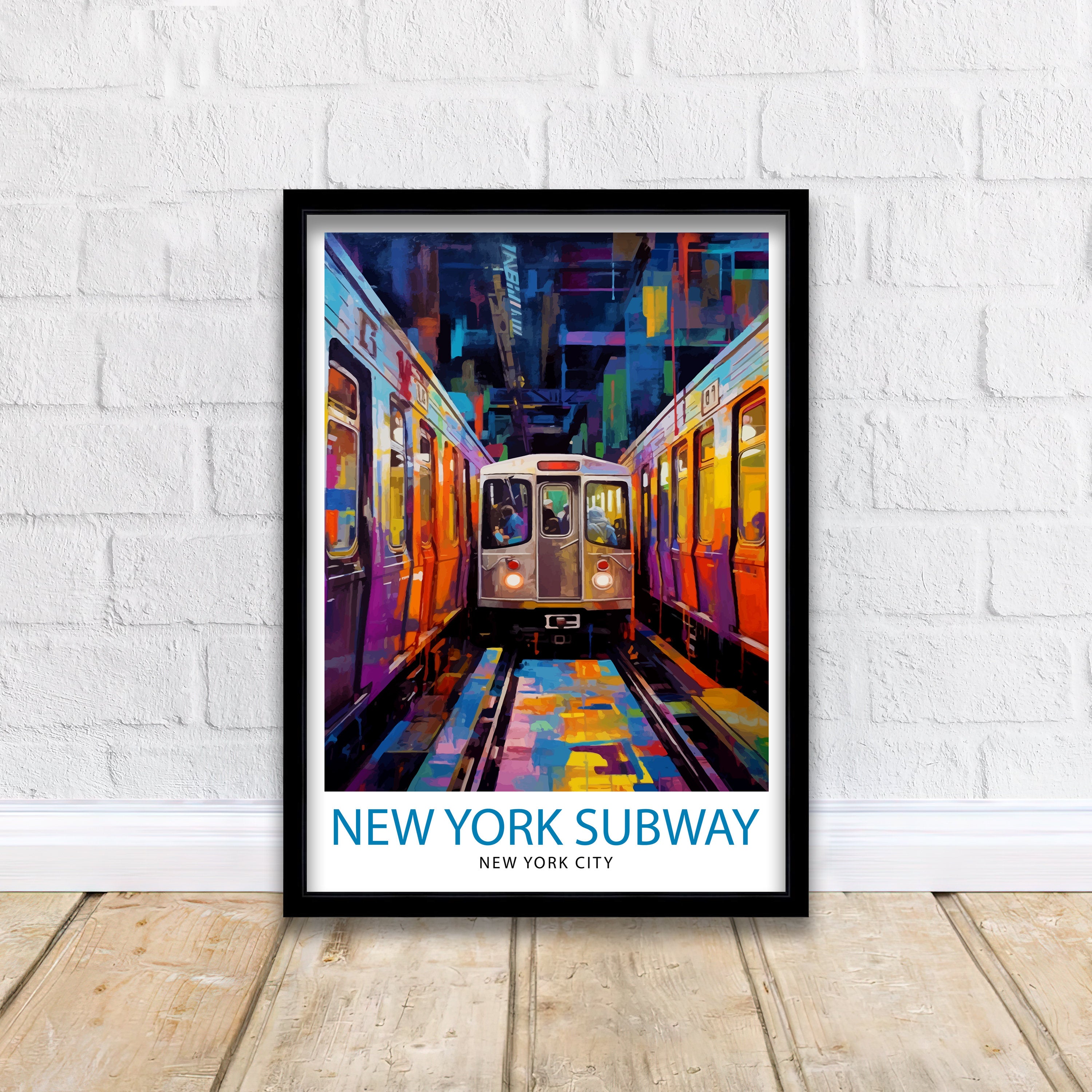 New York Subway Print| NYC Subway Wall Decor New York City Subway Poster Urban Travel Prints New York Subway Art Print Subway Map
