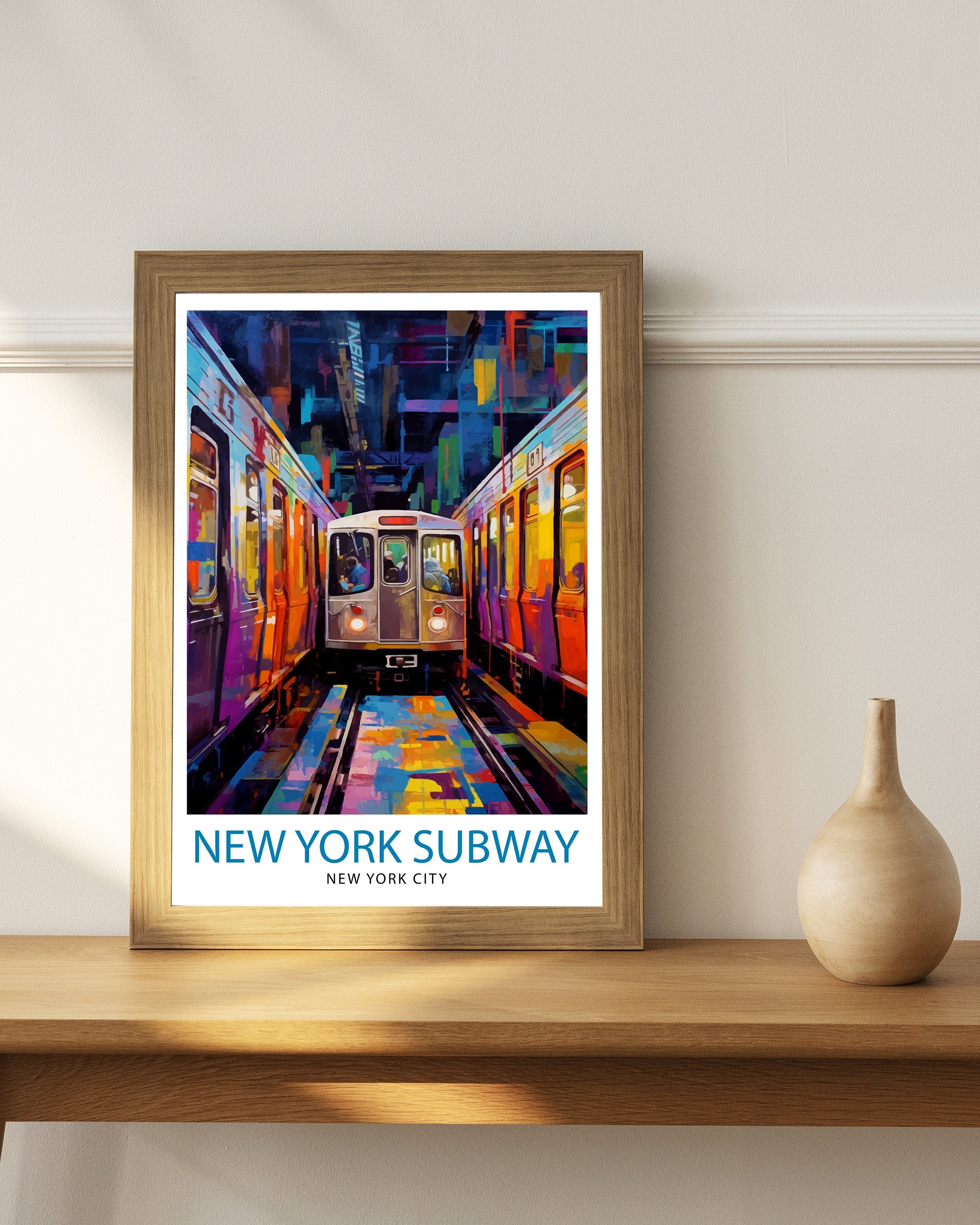 New York Subway Print| NYC Subway Wall Decor New York City Subway Poster Urban Travel Prints New York Subway Art Print Subway Map