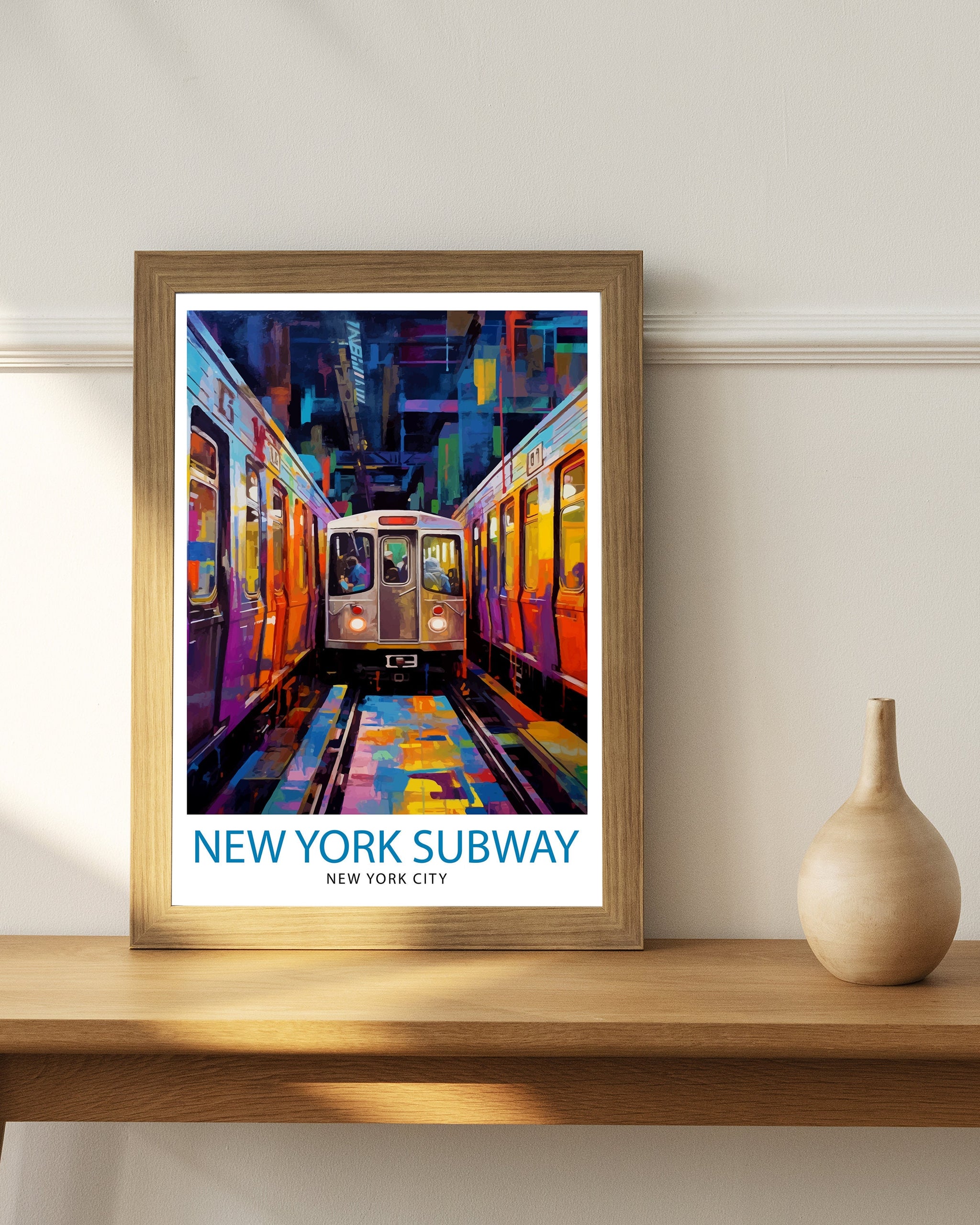 New York Subway Print| NYC Subway Wall Decor New York City Subway Poster Urban Travel Prints New York Subway Art Print Subway Map