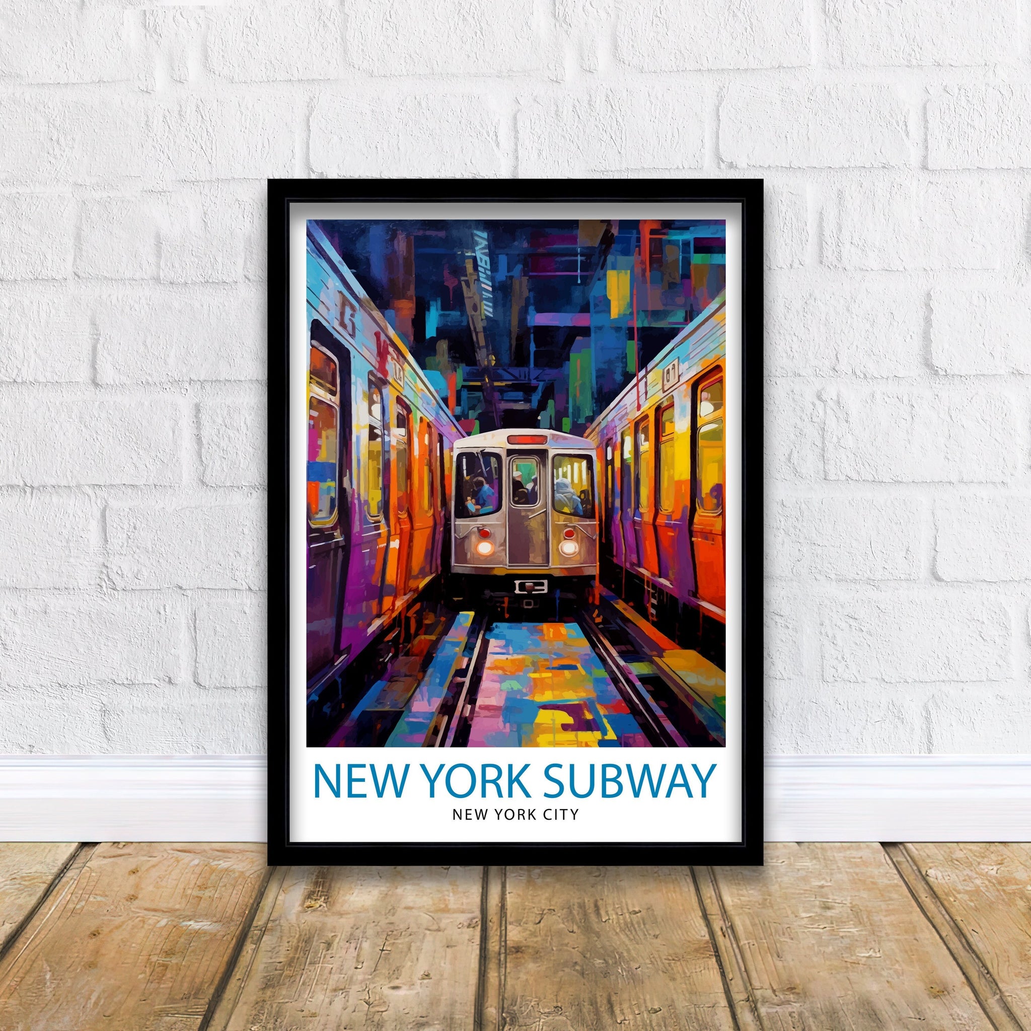 New York Subway Print| NYC Subway Wall Decor New York City Subway Poster Urban Travel Prints New York Subway Art Print Subway Map