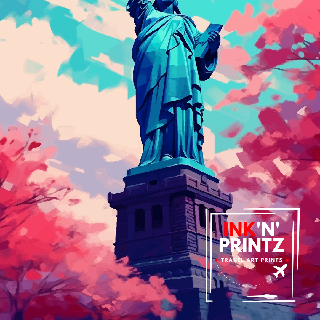 Statue of Liberty Travel Poster