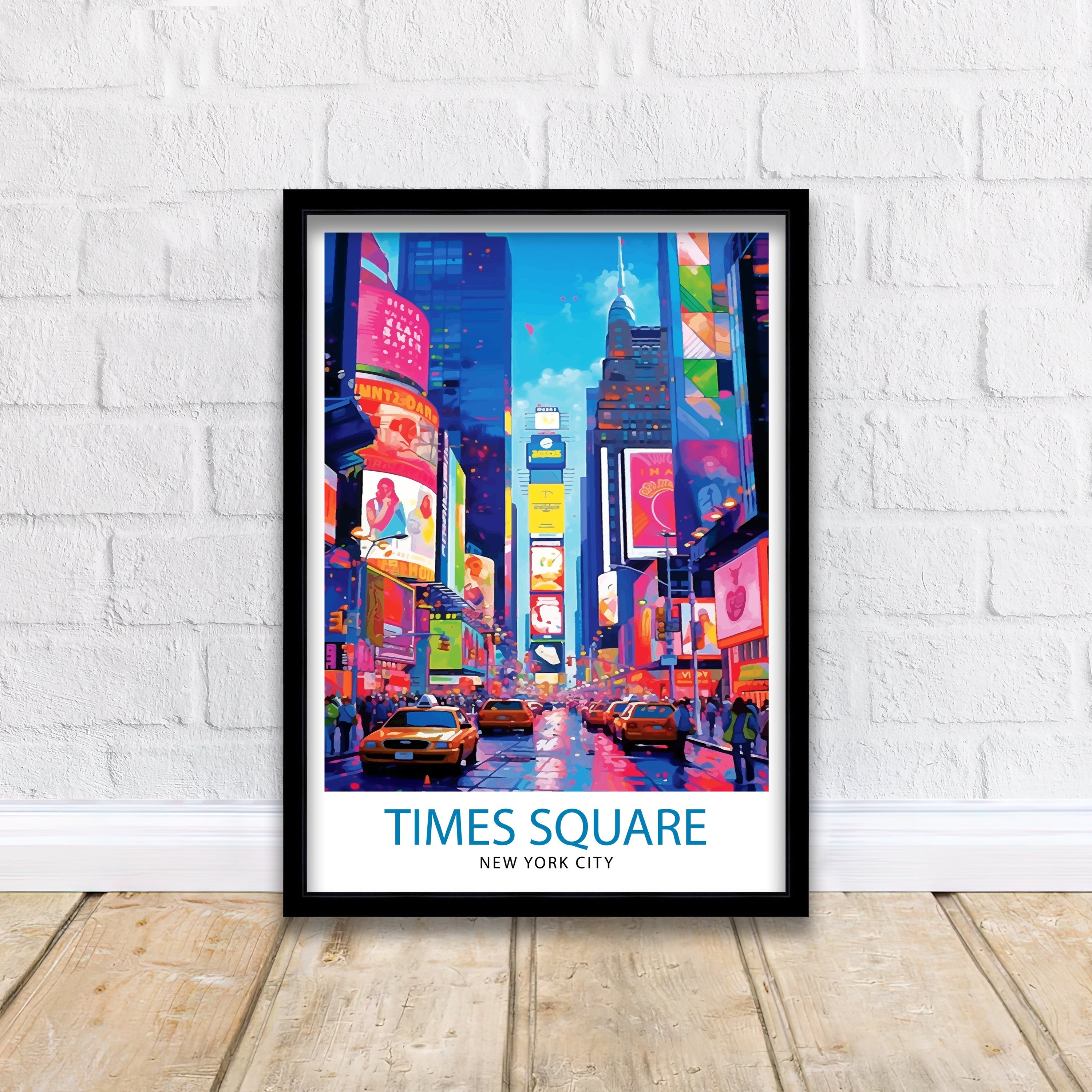 Times Square New York City Print| Times Square Wall Decor NYC Travel Poster Times Square Art Print Times Square Illustration Times Square