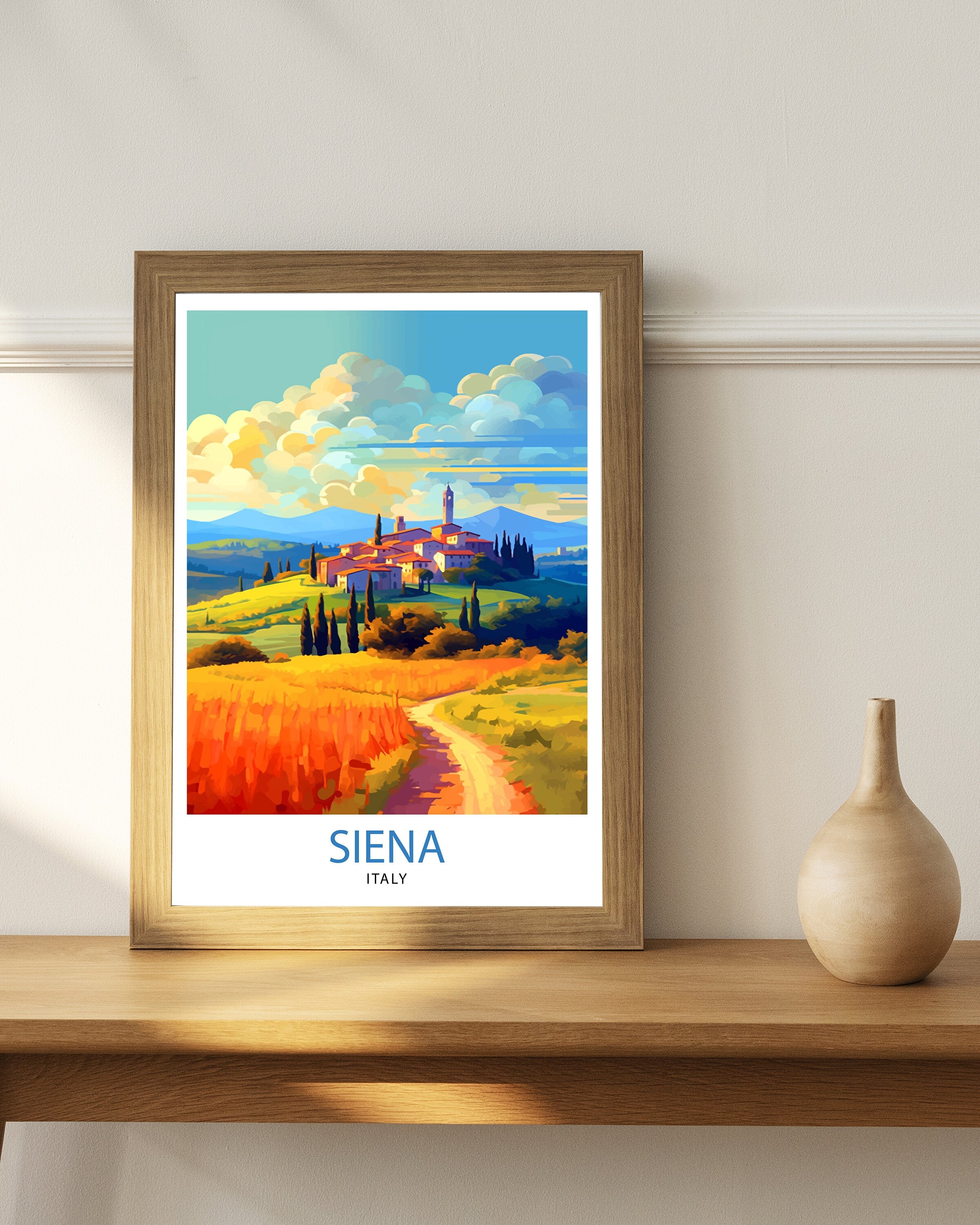 Siena Italy Art Print, Tuscany Travel Poster
