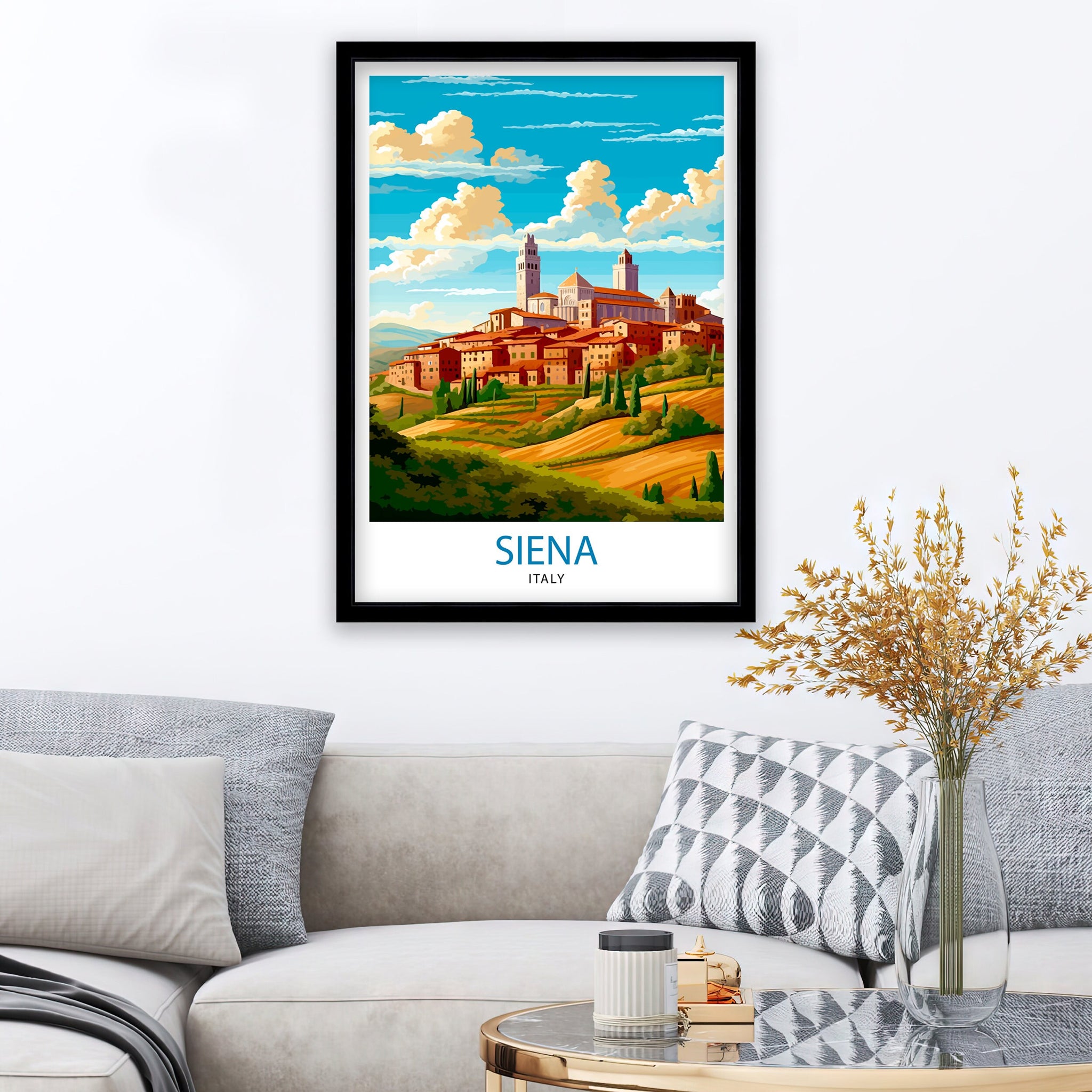 Siena Italy Art Print, Tuscany Travel Poster