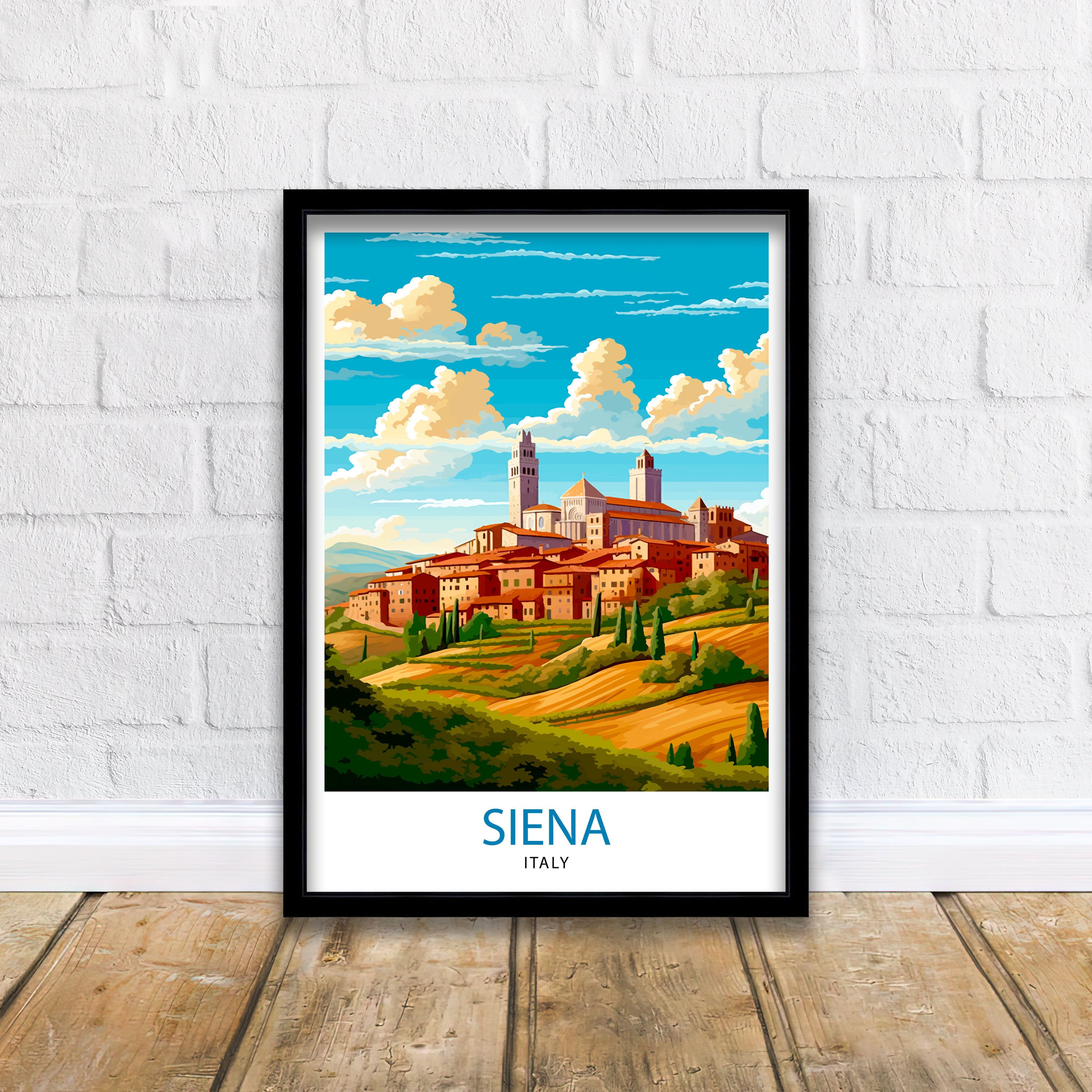 Siena Italy Art Print, Tuscany Travel Poster