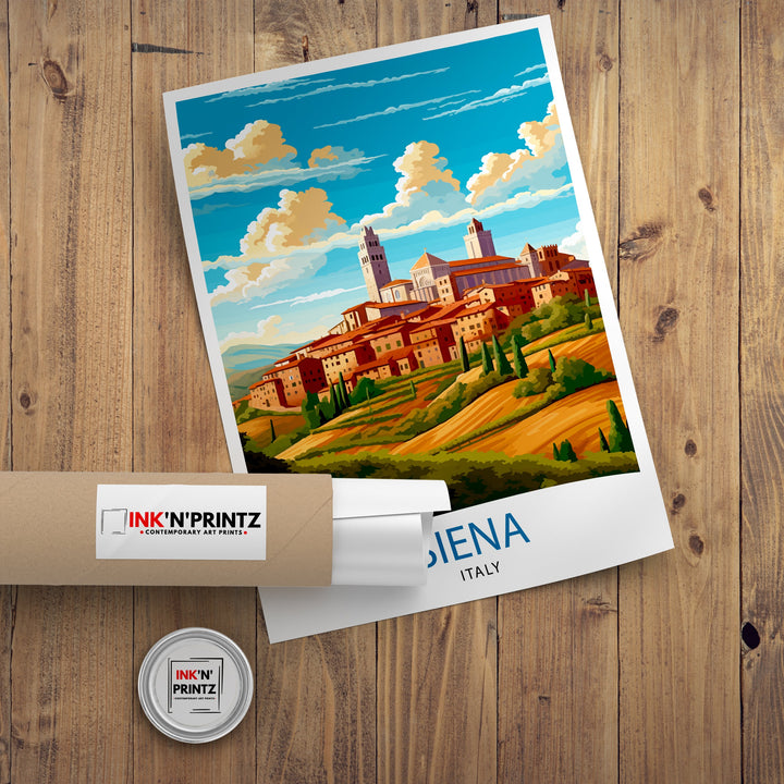 Siena Italy Travel Poster Siena