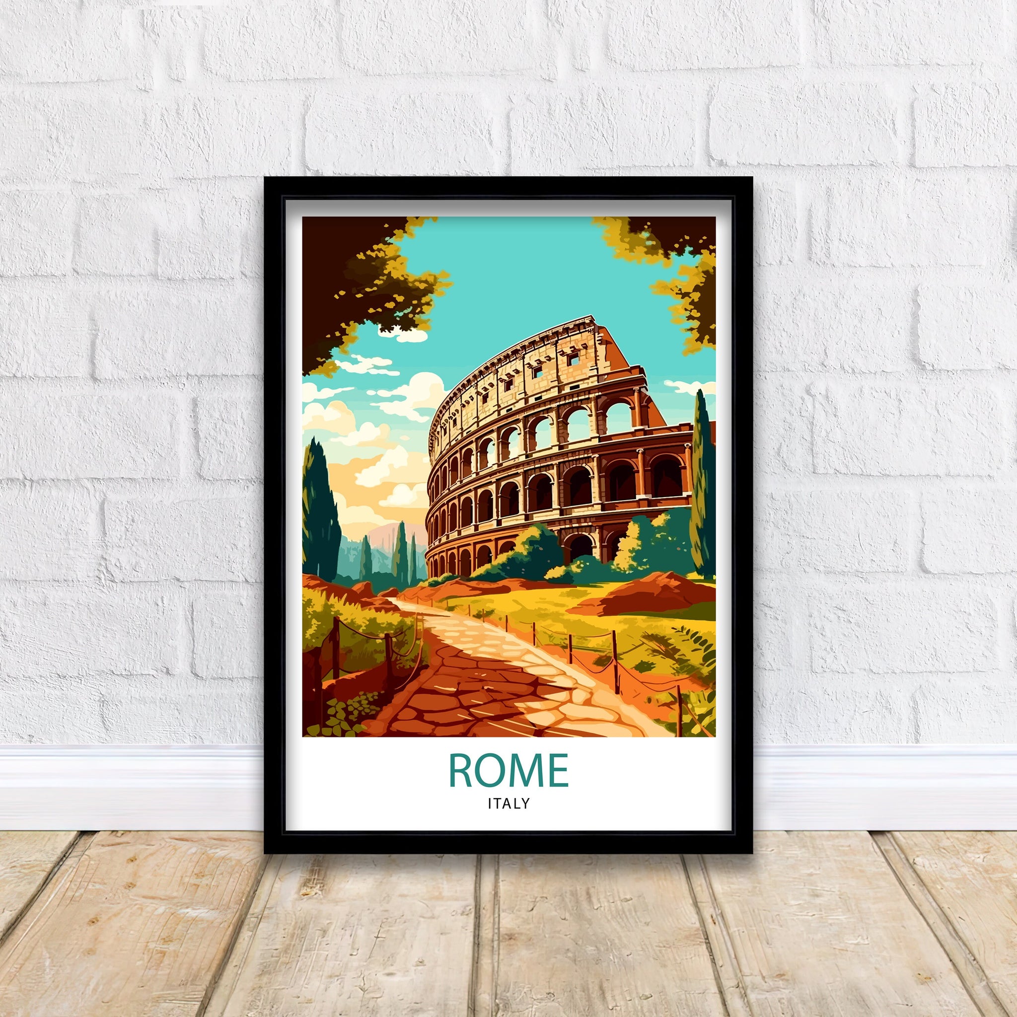 Rome Italy Travel Print Rome Wall Decor Rome Poster Italy Travel Prints Rome Art Print Rome Illustration Rome Wall Art Italy Print