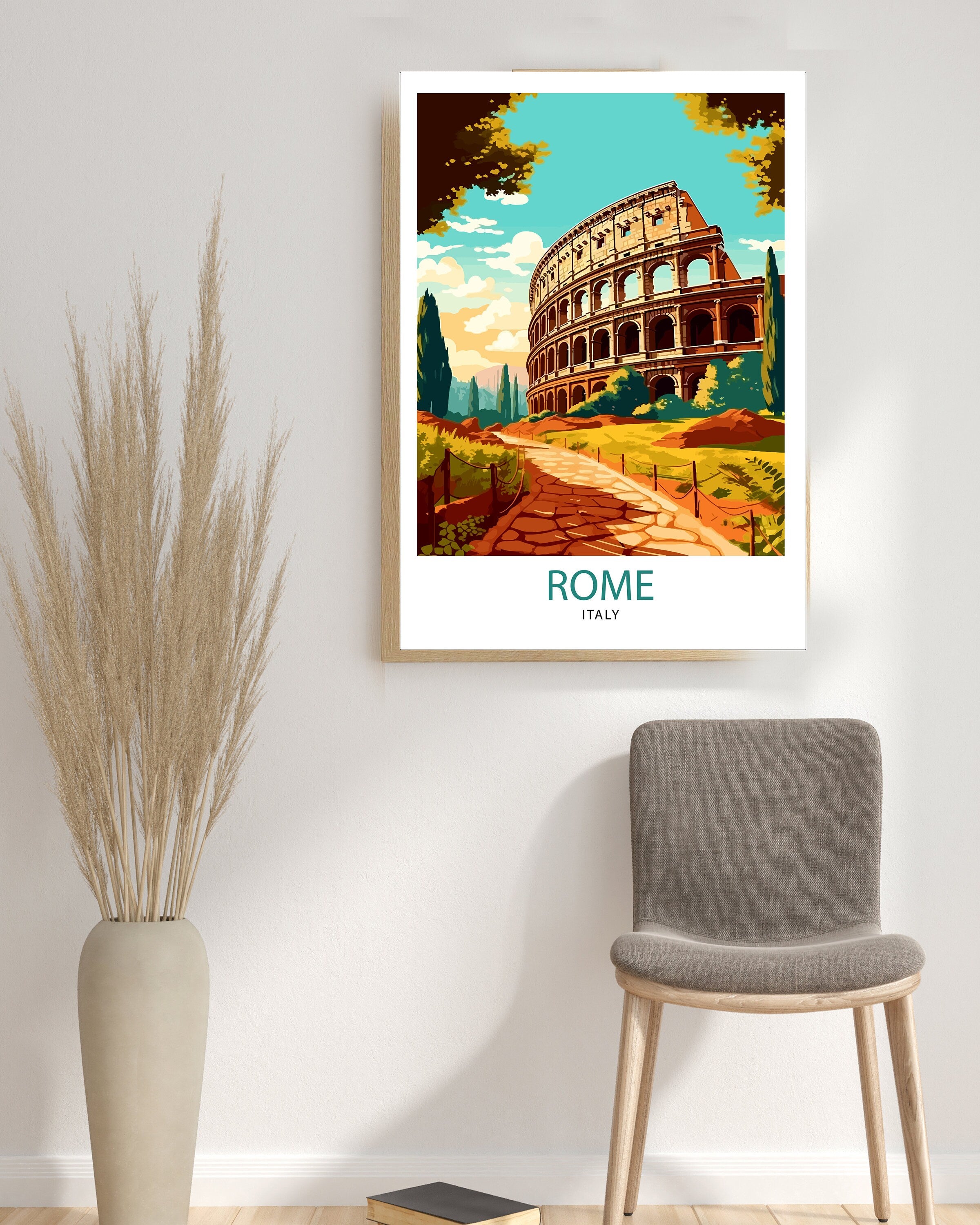 Rome Italy Travel Print Rome Wall Decor Rome Poster Italy Travel Prints Rome Art Print Rome Illustration Rome Wall Art Italy Print