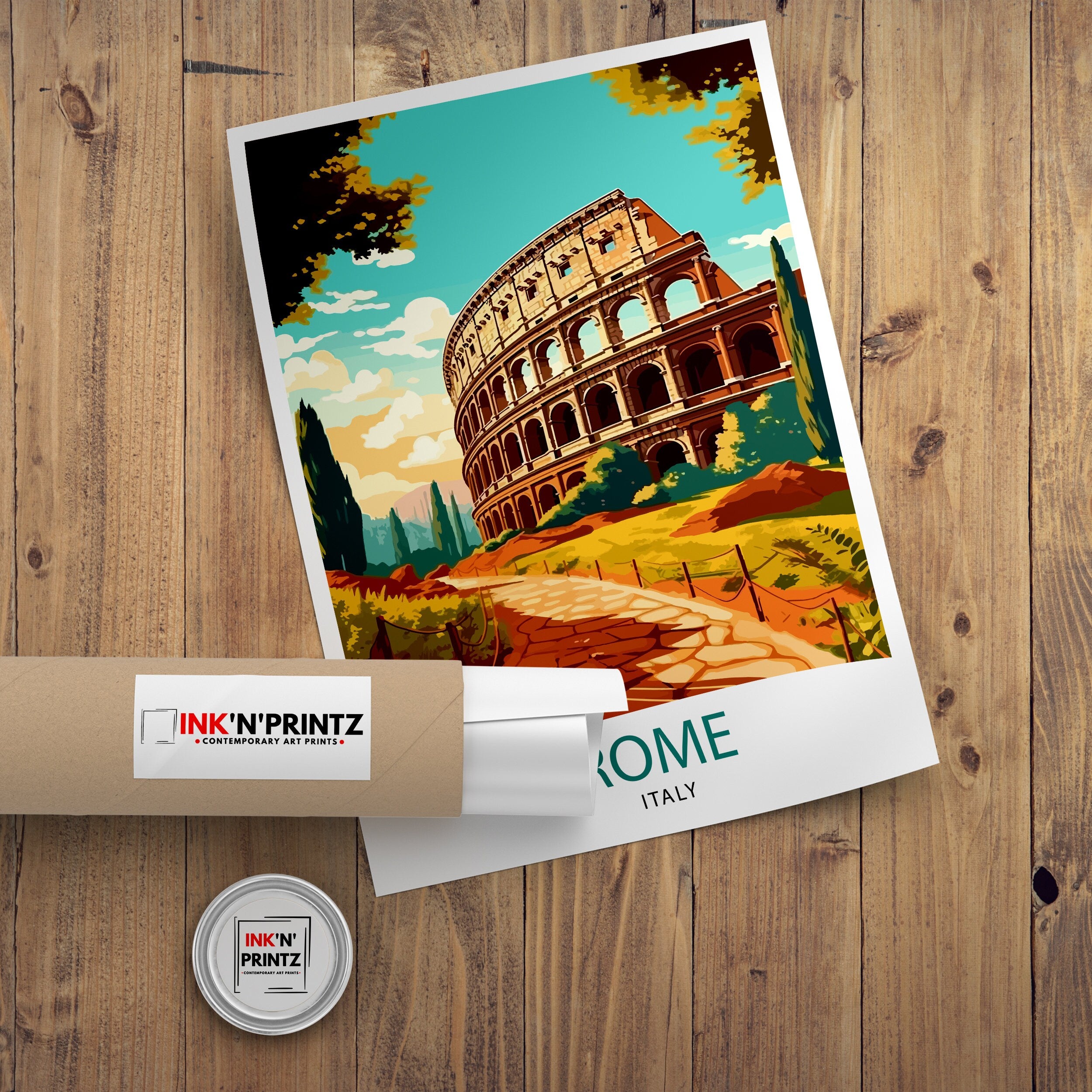 Rome Italy Travel Print Rome Wall Decor Rome Poster Italy Travel Prints Rome Art Print Rome Illustration Rome Wall Art Italy Print