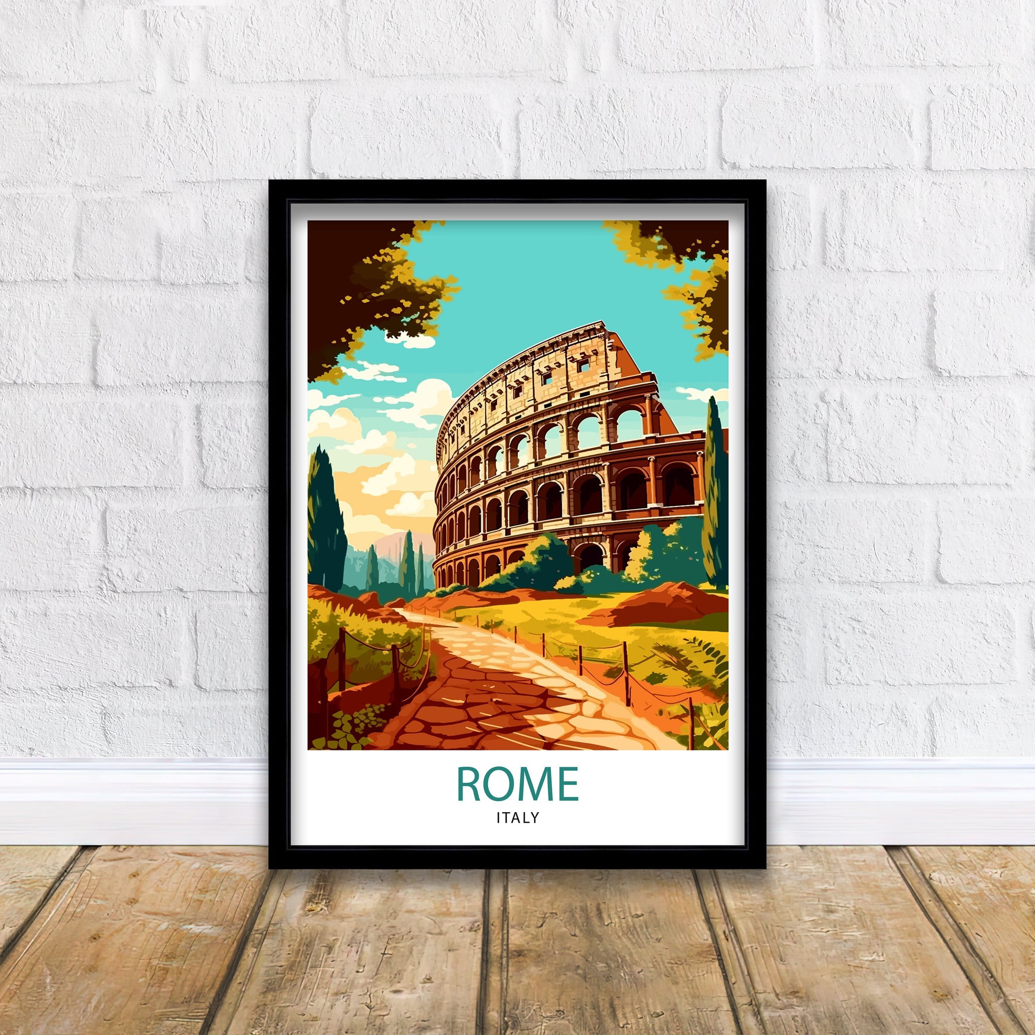 Rome Italy Travel Print Rome Wall Decor Rome Poster Italy Travel Prints Rome Art Print Rome Illustration Rome Wall Art Italy Print