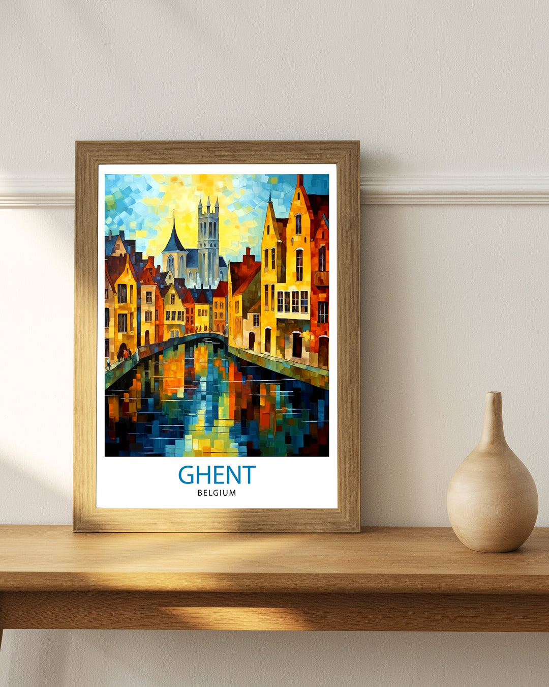 Ghent Belgium Travel Poster Ghent