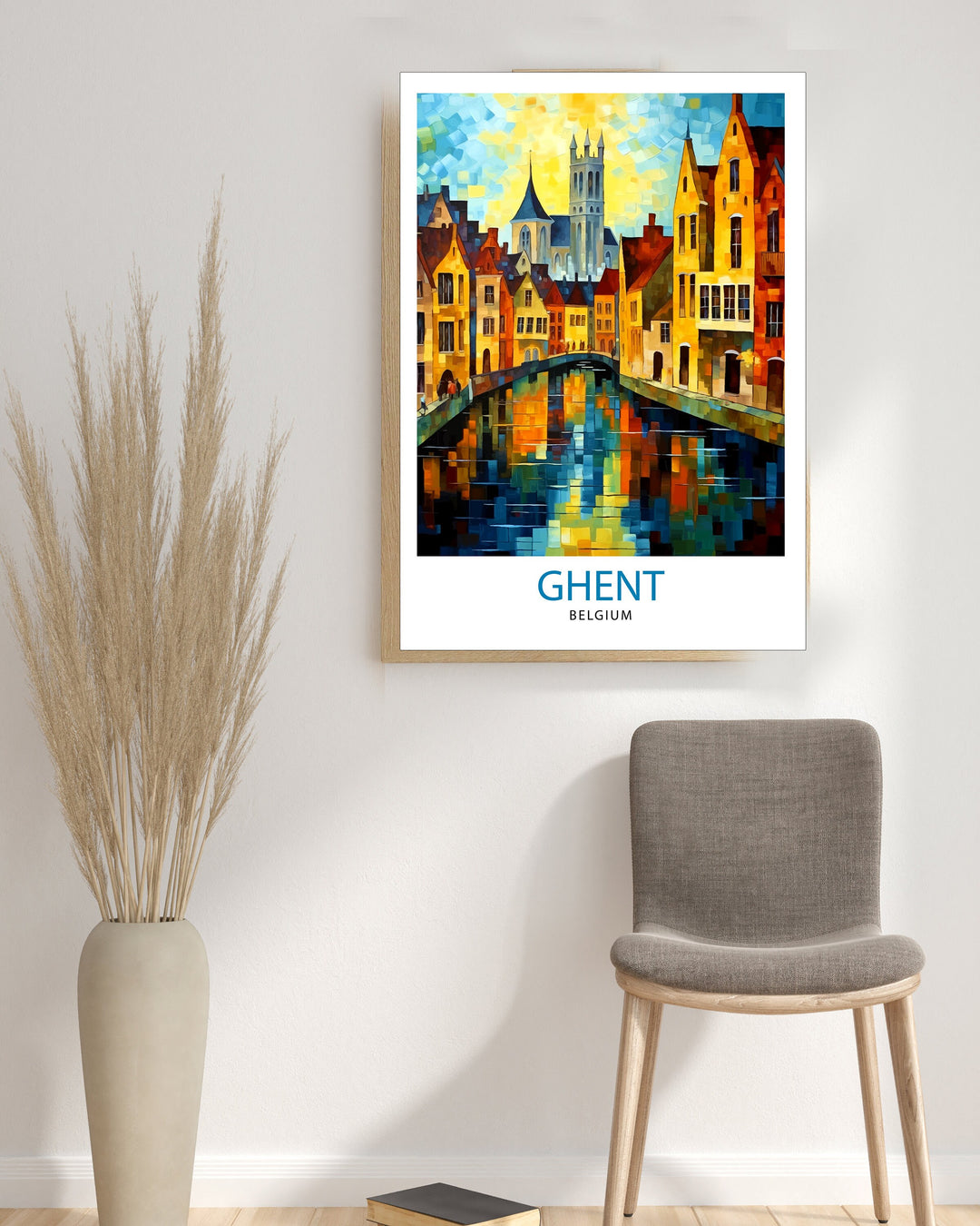 Ghent Belgium Travel Poster Ghent