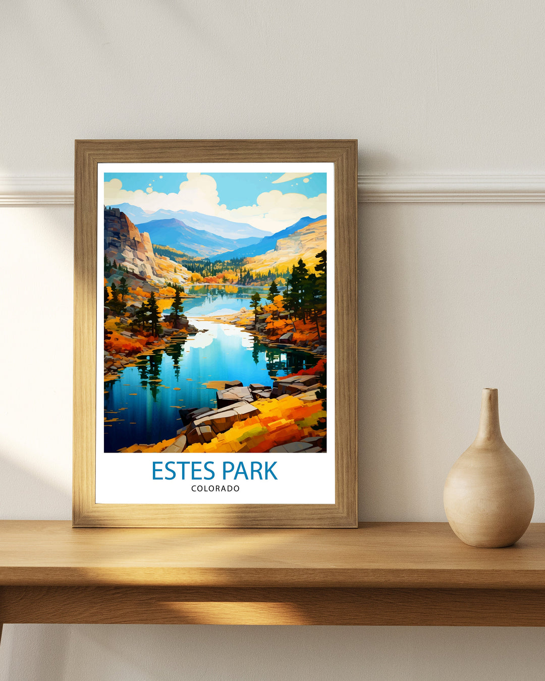 Estes Park Colorado Travel Print Colorado Wall Decor Estes Park Poster Rocky Mountain Travel Prints Colorado Art Print Estes Park