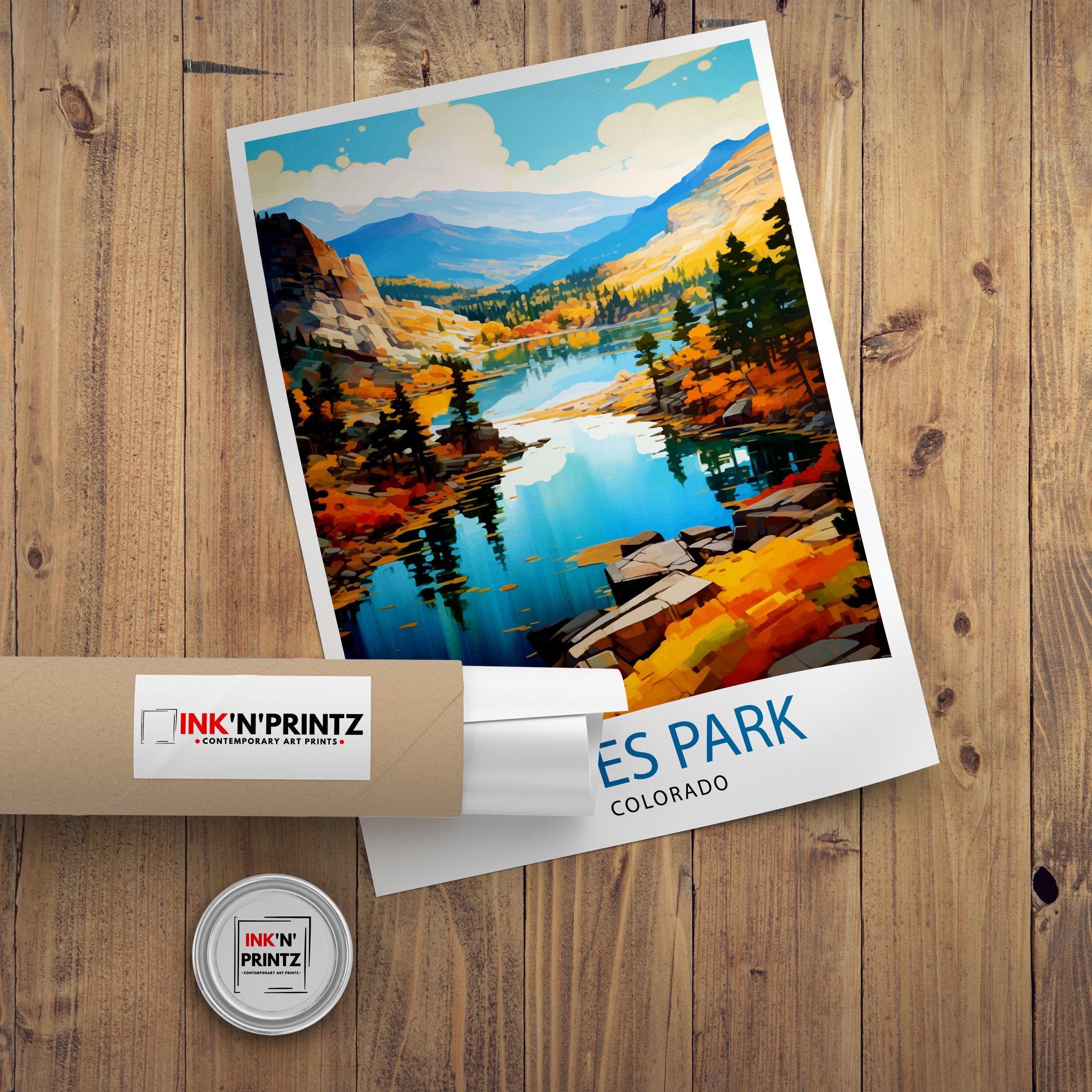 Estes Park Colorado Travel Print Colorado Wall Decor Estes Park Poster Rocky Mountain Travel Prints Colorado Art Print Estes Park