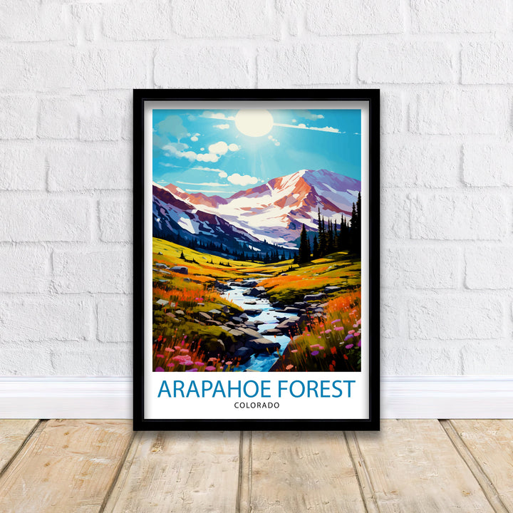 Arapaho National Forest Colorado Travel Print Colorado Wall Decor Arapaho Forest Poster Rocky Mountain Travel Prints Colorado Art Print