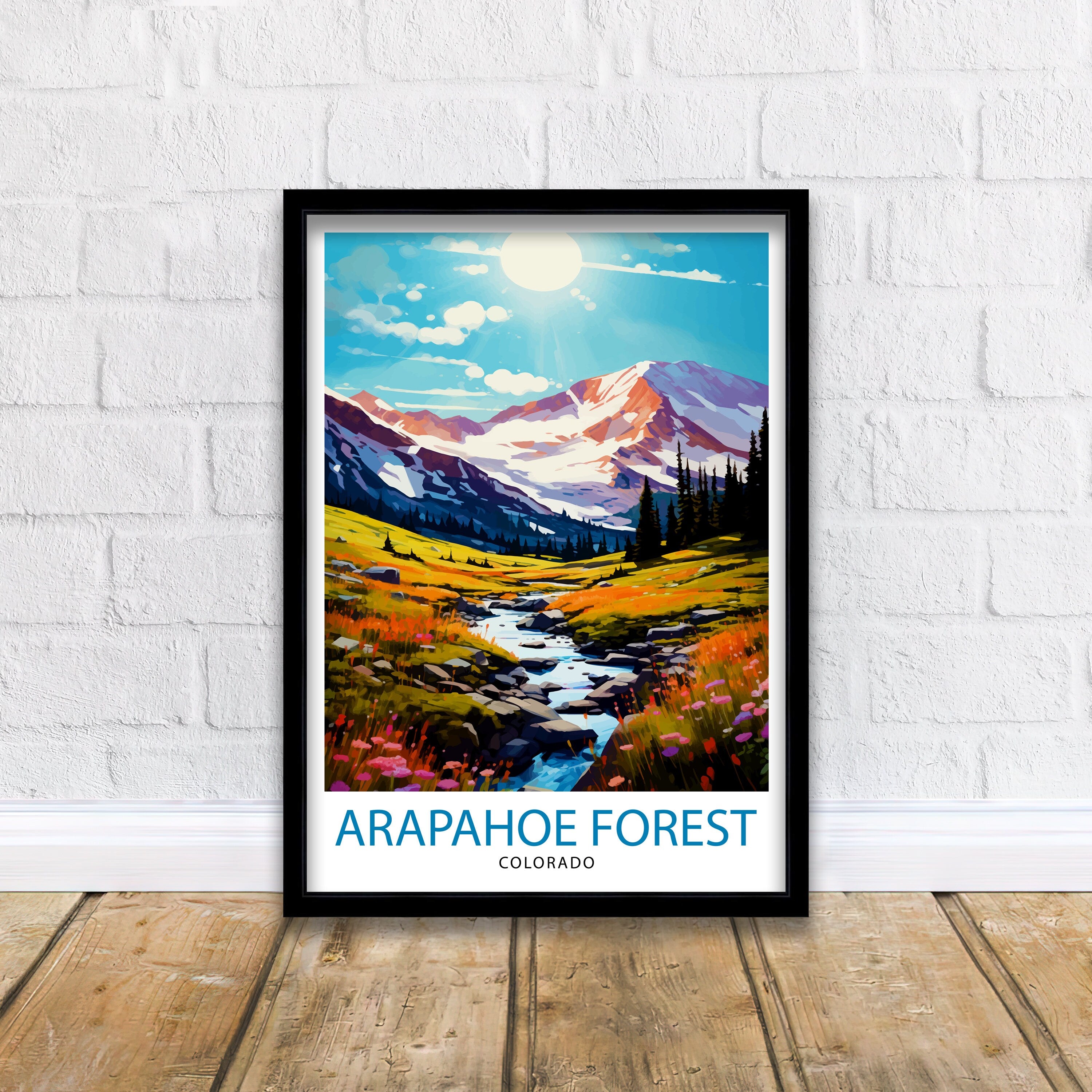 Arapaho National Forest Colorado Travel Print Colorado Wall Decor Arapaho Forest Poster Rocky Mountain Travel Prints Colorado Art Print