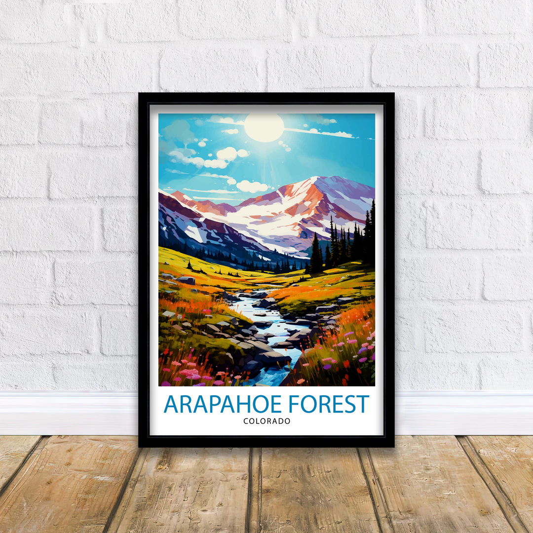 Arapaho National Forest Colorado Travel Print Colorado Wall Decor Arapaho Forest Poster Rocky Mountain Travel Prints Colorado Art Print