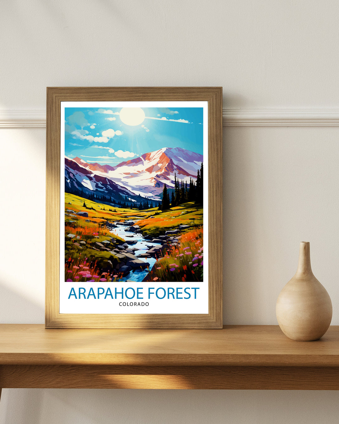 Arapaho National Forest Colorado Travel Print Colorado Wall Decor Arapaho Forest Poster Rocky Mountain Travel Prints Colorado Art Print